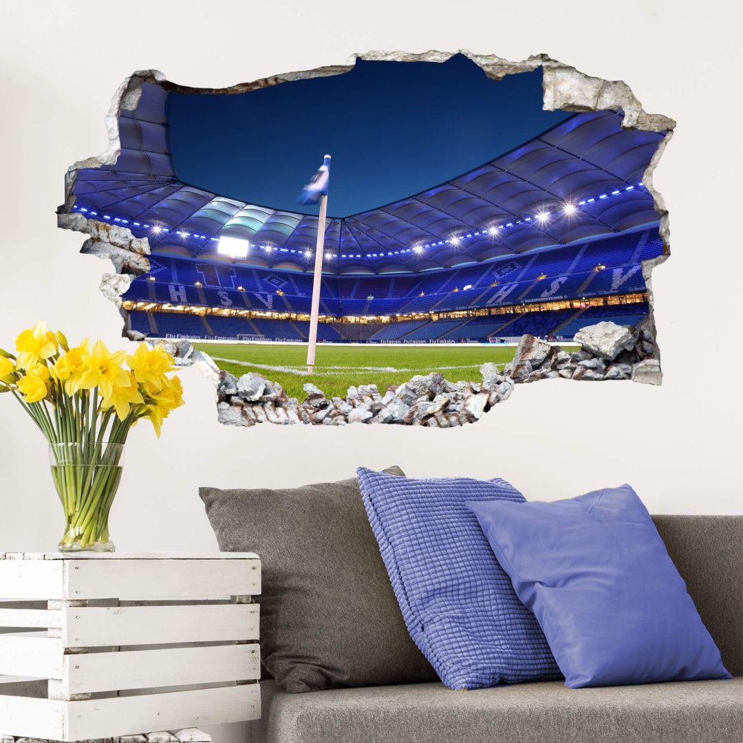 Wall-Art Wandtattoo »3D Fußball HSV Arena 02«, (1 St.), selbstklebend, entfernbar