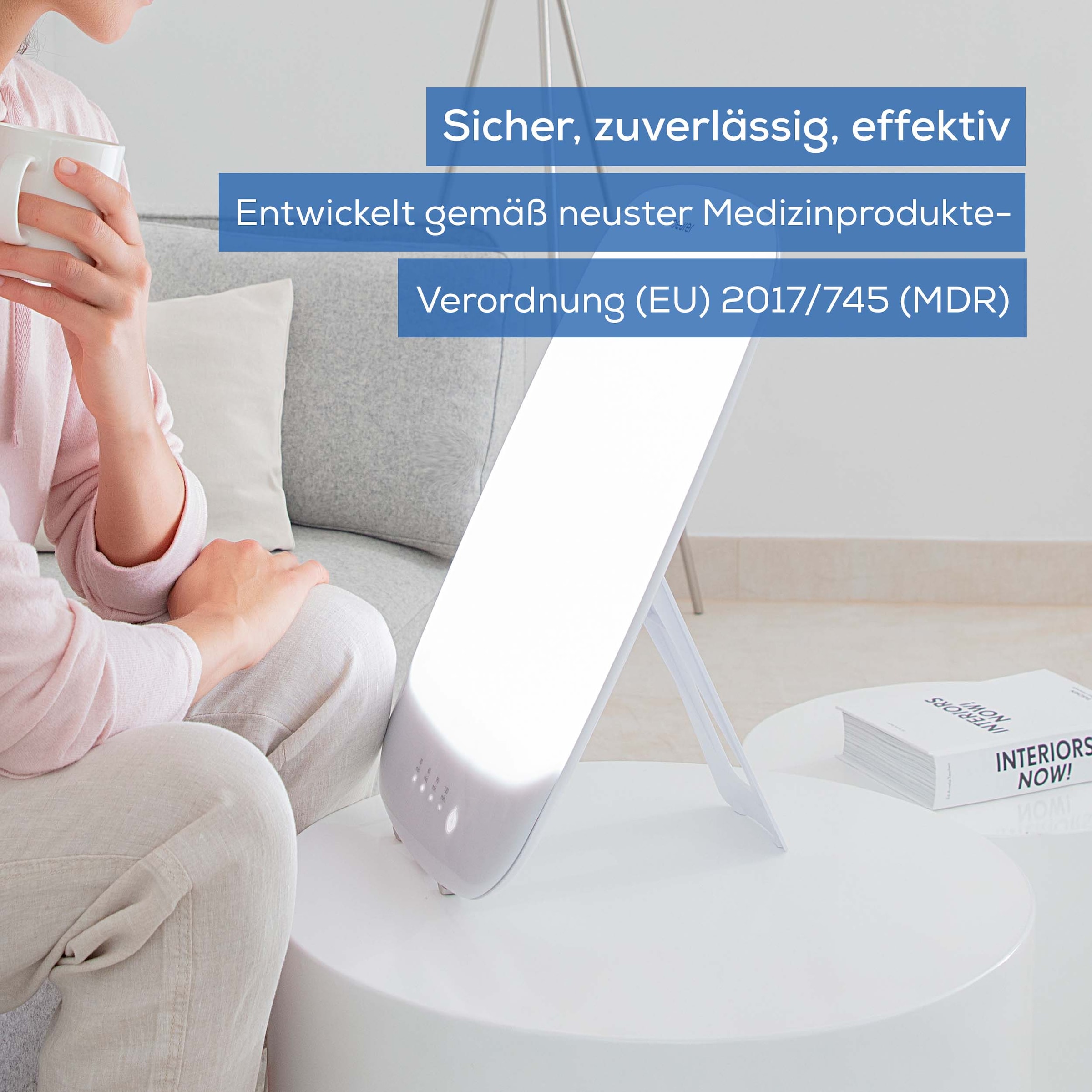 BEURER Tageslichtlampe »TL 85 zur Anwendung bei Lichtmangelerscheinungen in dunklen Monaten«, 10.000 Lux Lichtstärke, Medizinprodukt, gleichmäßige Ausleuchtung