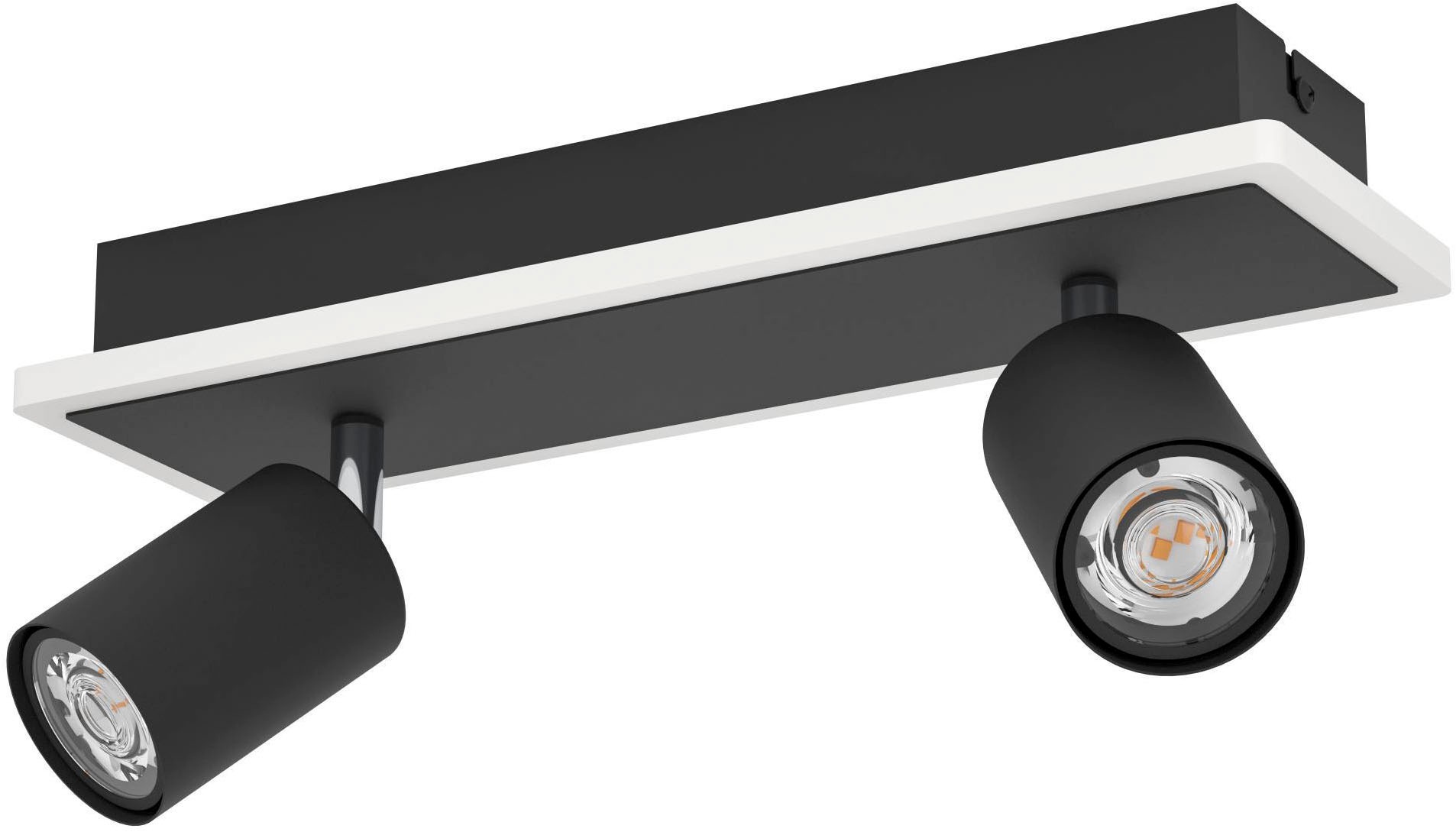EGLO Deckenleuchte »Rimbocchi 1 Deckenlampe, Metall und Kunststoff, Spotbalken schwenkbar« LED-Modul 1 Stk. Warmweiß Spot - L34 x B10 x H14 cm - schwarz - 12W inkl.
