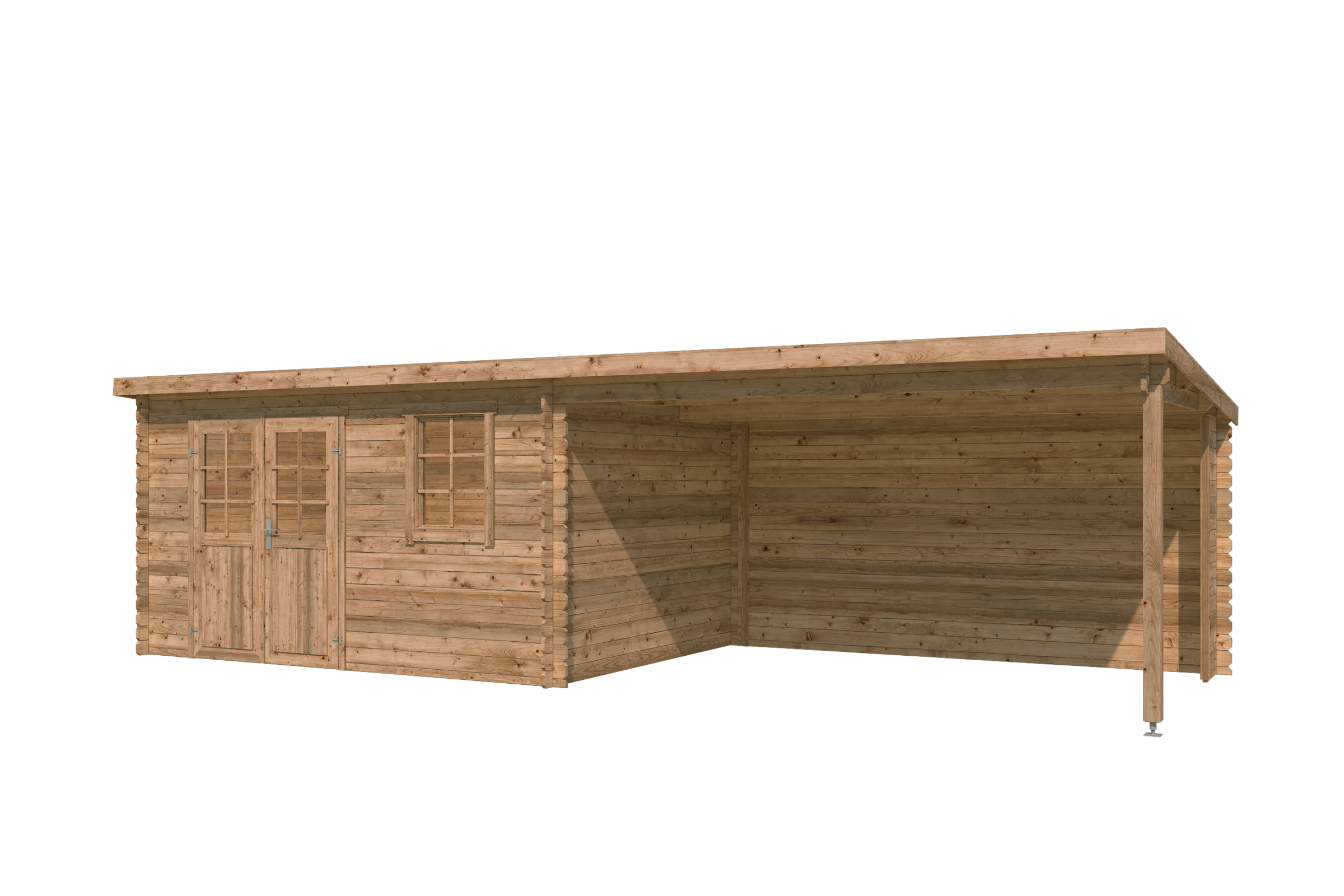Nordic Holz Gartenhaus "Reno", (Unterstand inkl. Rückwand) günstig online kaufen