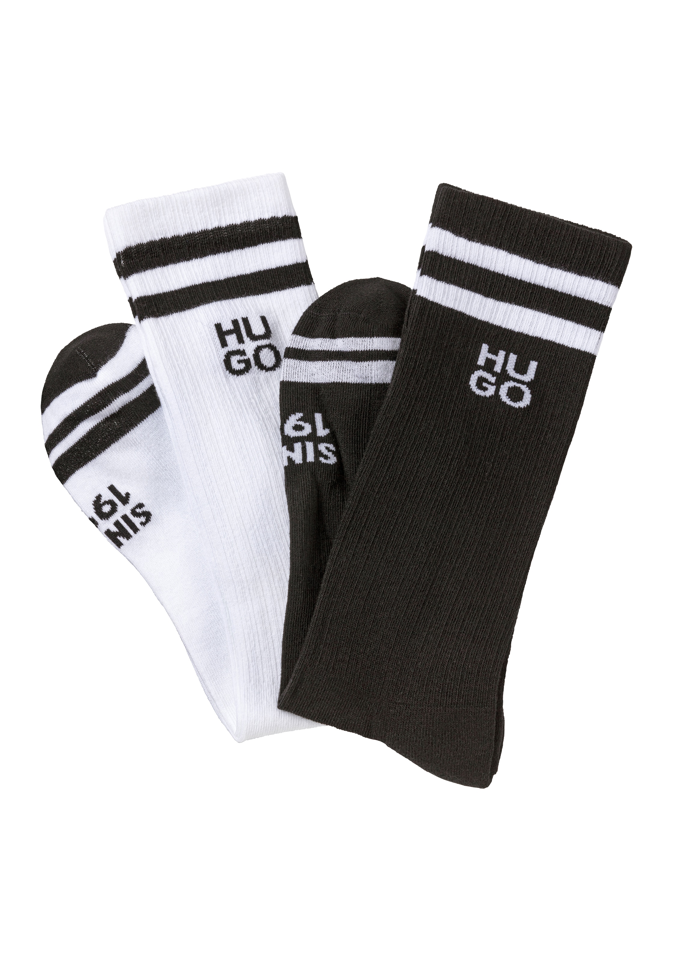 HUGO Underwear Freizeitsocken "2P SK RIB DESIGN", (Packung, 2 Paar, 2er), m günstig online kaufen