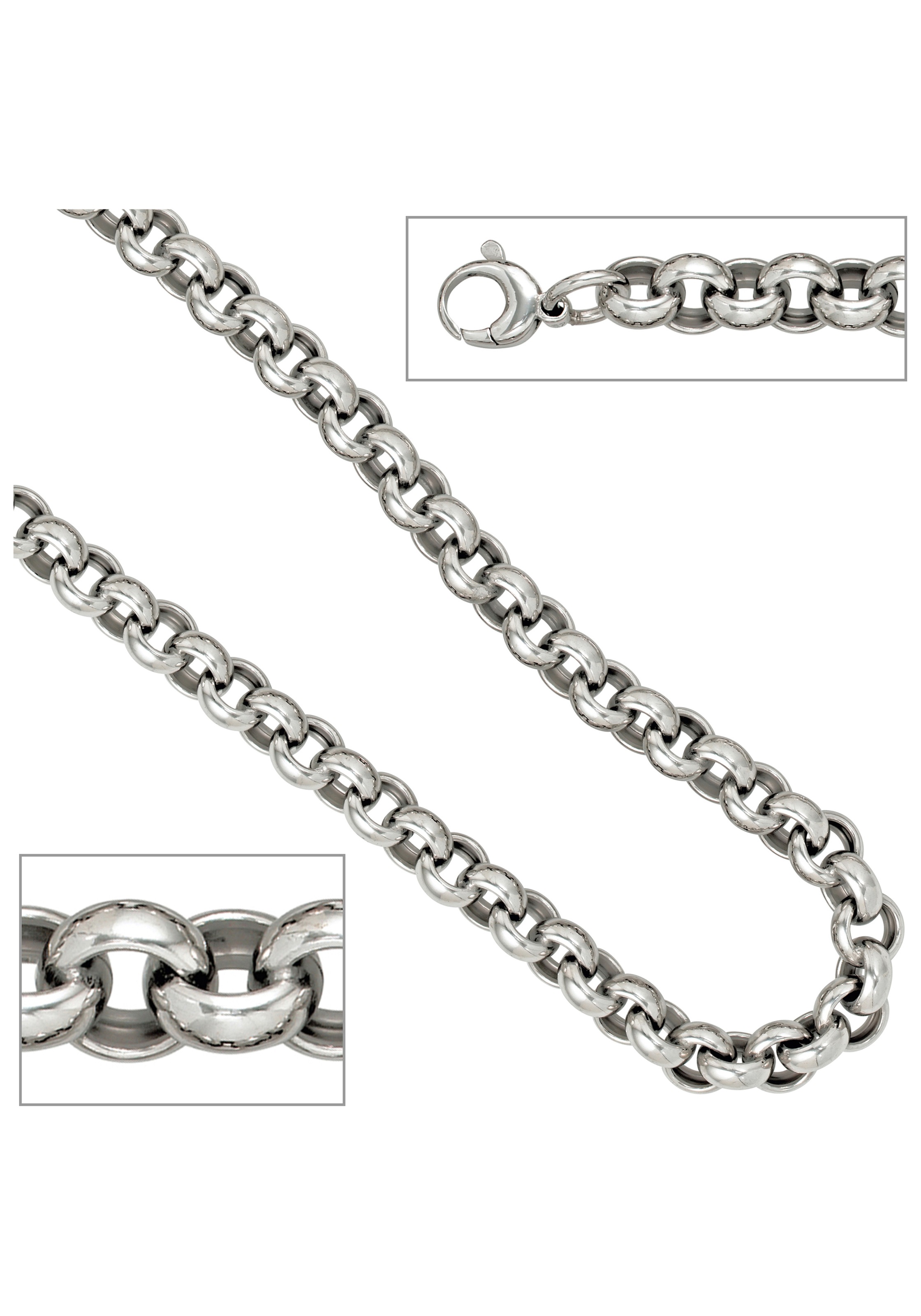 JOBO Silberkette, Erbskette 925 Silber 50 cm