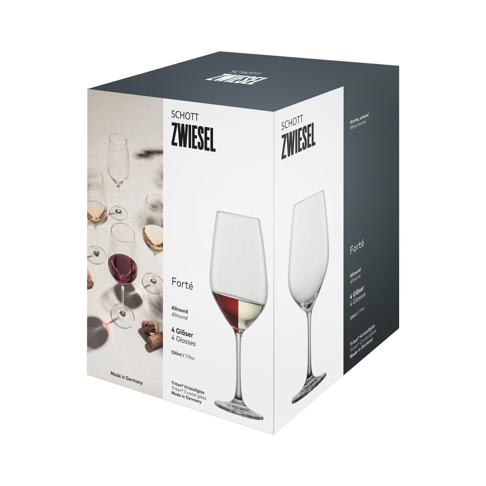 SCHOTT-ZWIESEL Rotweinglas »Wassergläser / Rotweingläser Forté 530 ml 4er Set transparent«