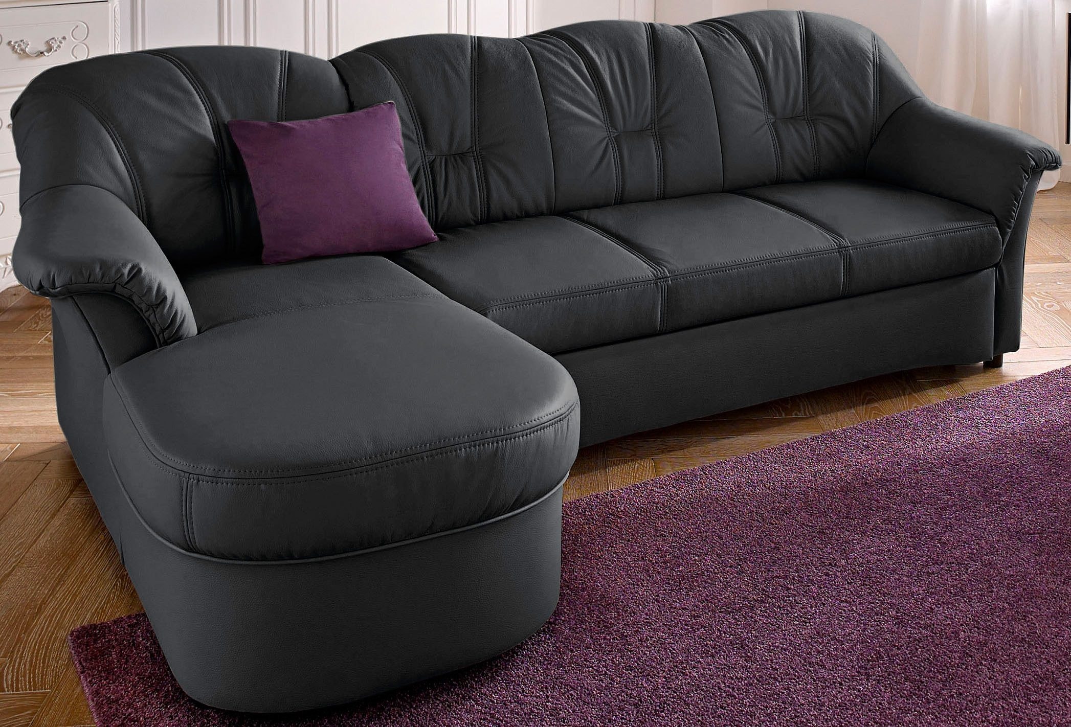 DOMO collection Ecksofa "Flores Schlafsofa, B/T/H: 233/142/86 cm, L-Form", günstig online kaufen