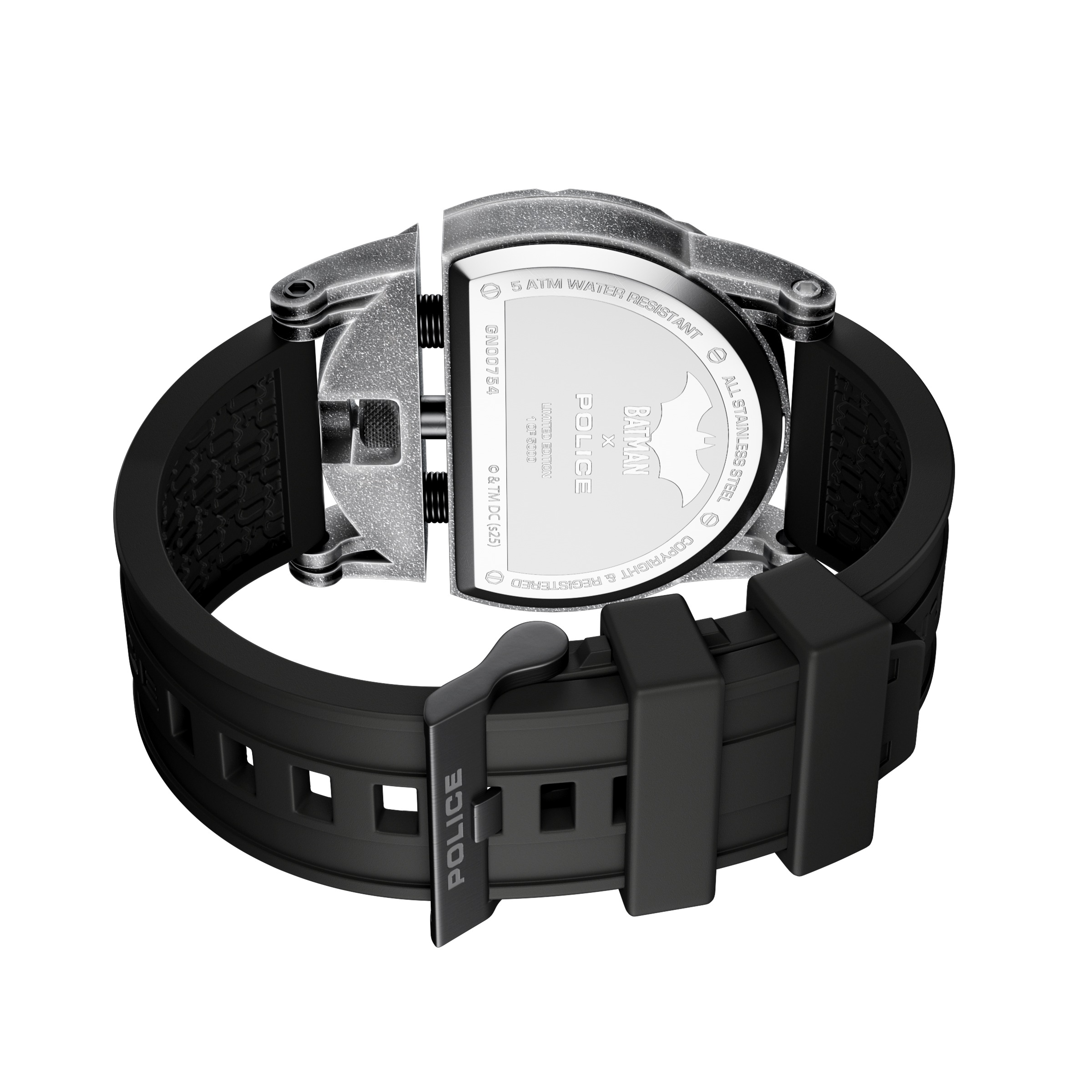 Police Quarzuhr »Batman« Armbanduhr, Herrenuhr, Silikonarmband, analog, Tag