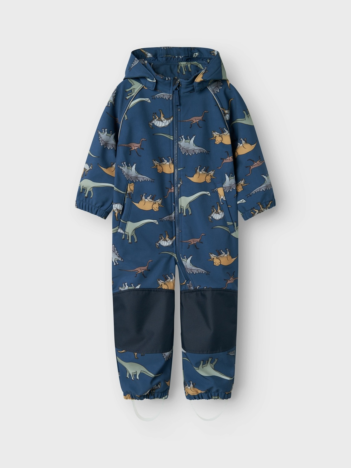 NAME IT Jungen Softshelloverall "NMMALFA08 SOFTSHELL SUIT AOP1 FO NOOS", blau, Gr. 80, bedruckt, Softshell, Obermaterial: 94% Polyester, 6% Elasthan,