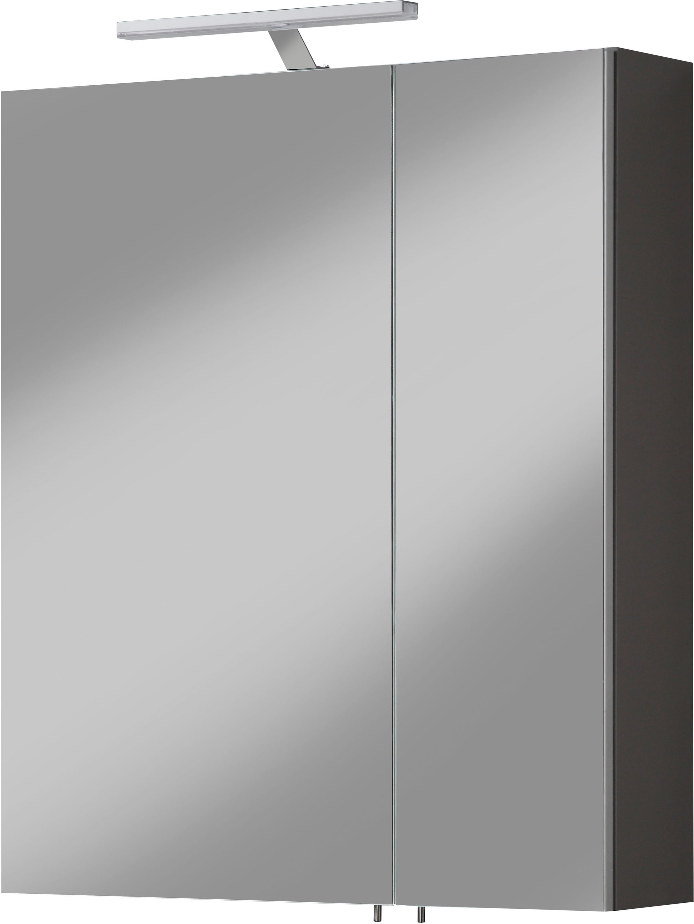 welltime Spiegelschrank "Torino", Breite 60 cm, 2-türig, LED-Beleuchtung, Schalter-/Steckdosenbox