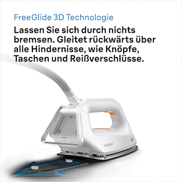 Braun Dampfbügelstation »CareStyle 3 IS3132WH«, weiß, max. Dampfmenge  400g/min, Rückwärtsbügeln über Knöpfe kaufen | BAUR