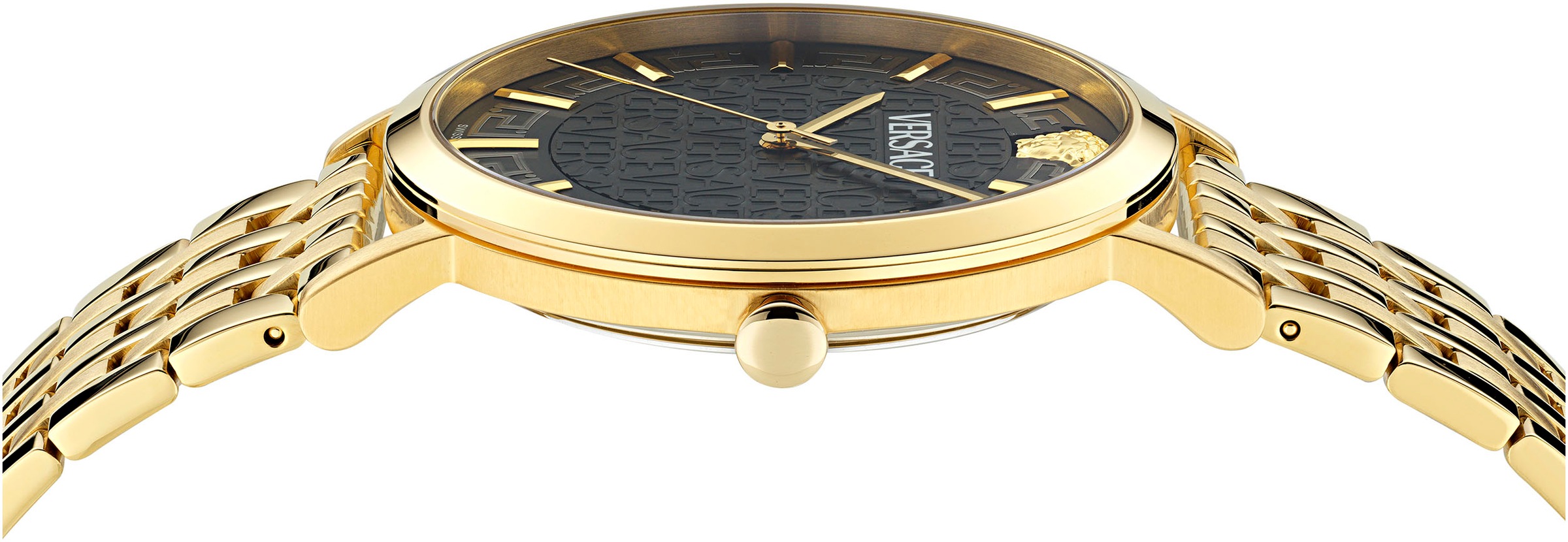 Versace Quarzuhr »GRECA SLIM«, Armbanduhr, Herrenuhr, Swiss Made, Saphirglas, analog