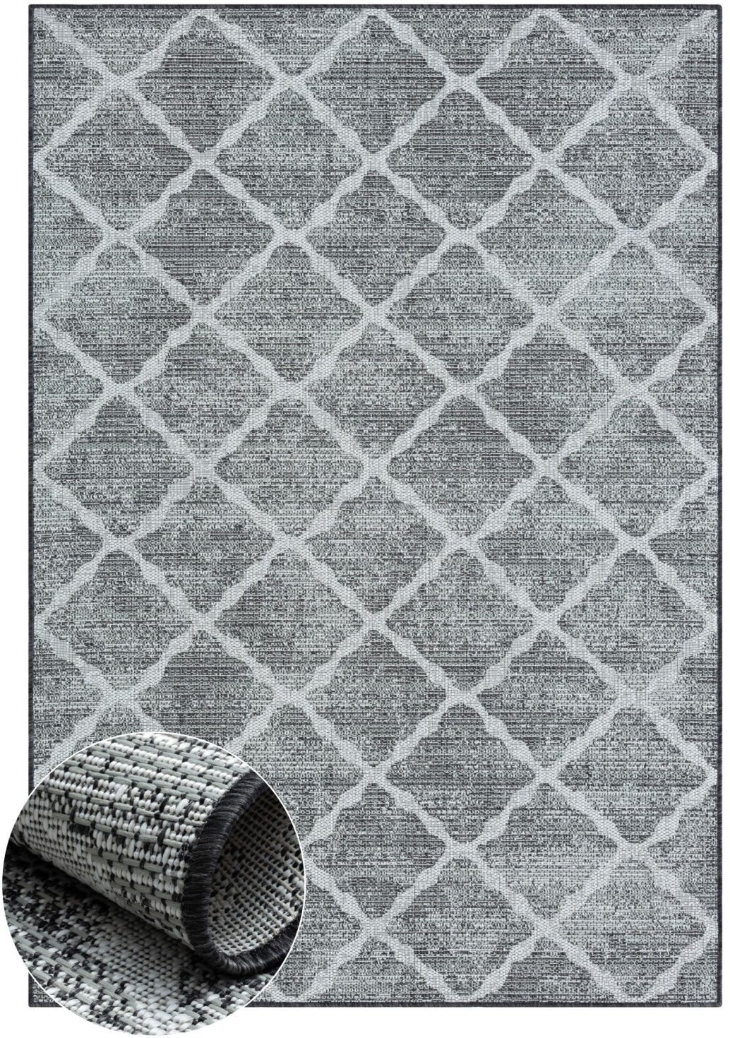 Myflair Möbel & Accessoires Teppich »Astral Lagerräumung«, rechteckig, 6 mm Höhe, modernes Rauten Design, Outdoor geeignet, Balkon, Terrasse
