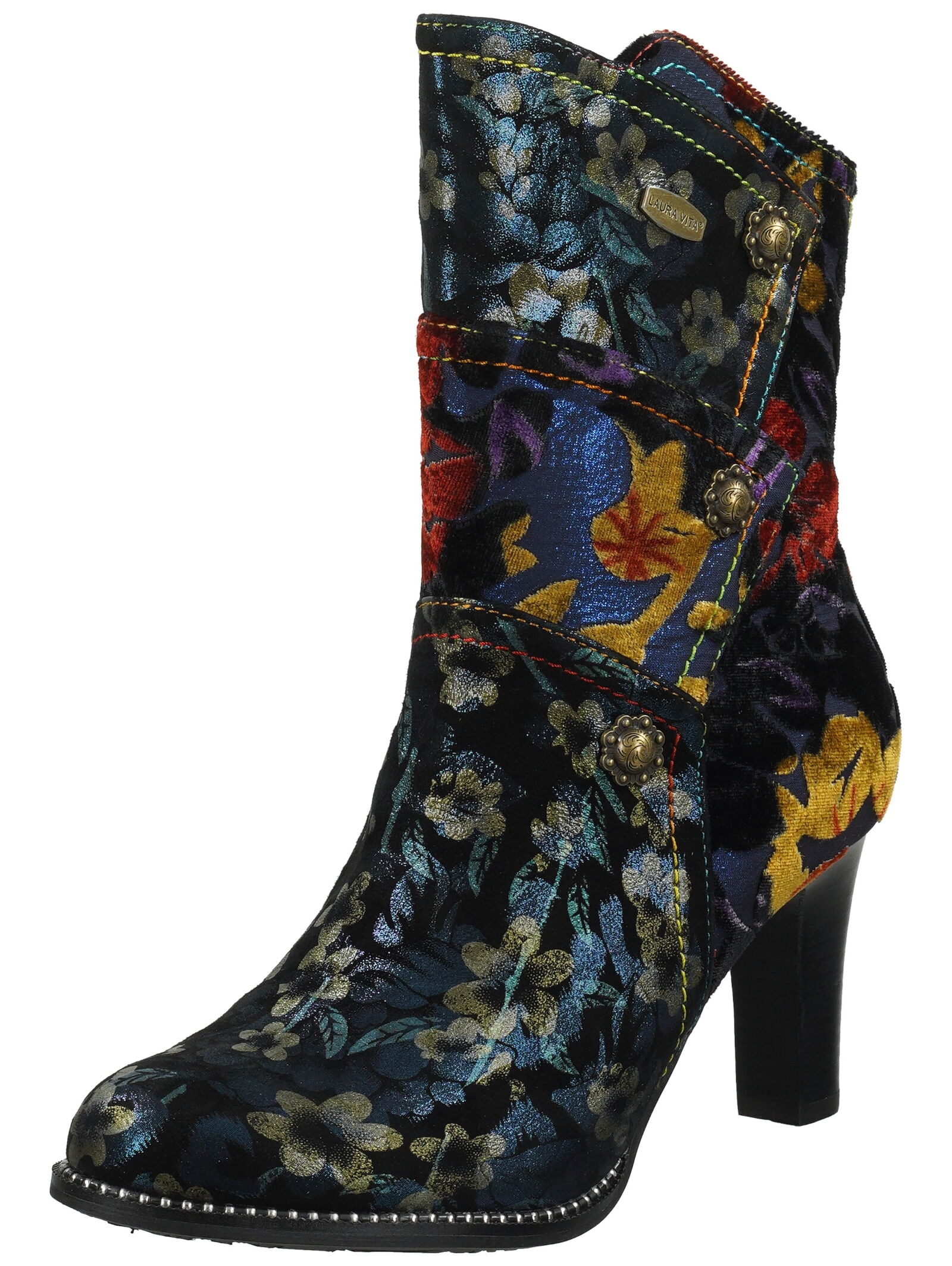 LAURA VITA High-Heel-Stiefelette "LAURA VITA Stiefelette Leder/Textil" günstig online kaufen