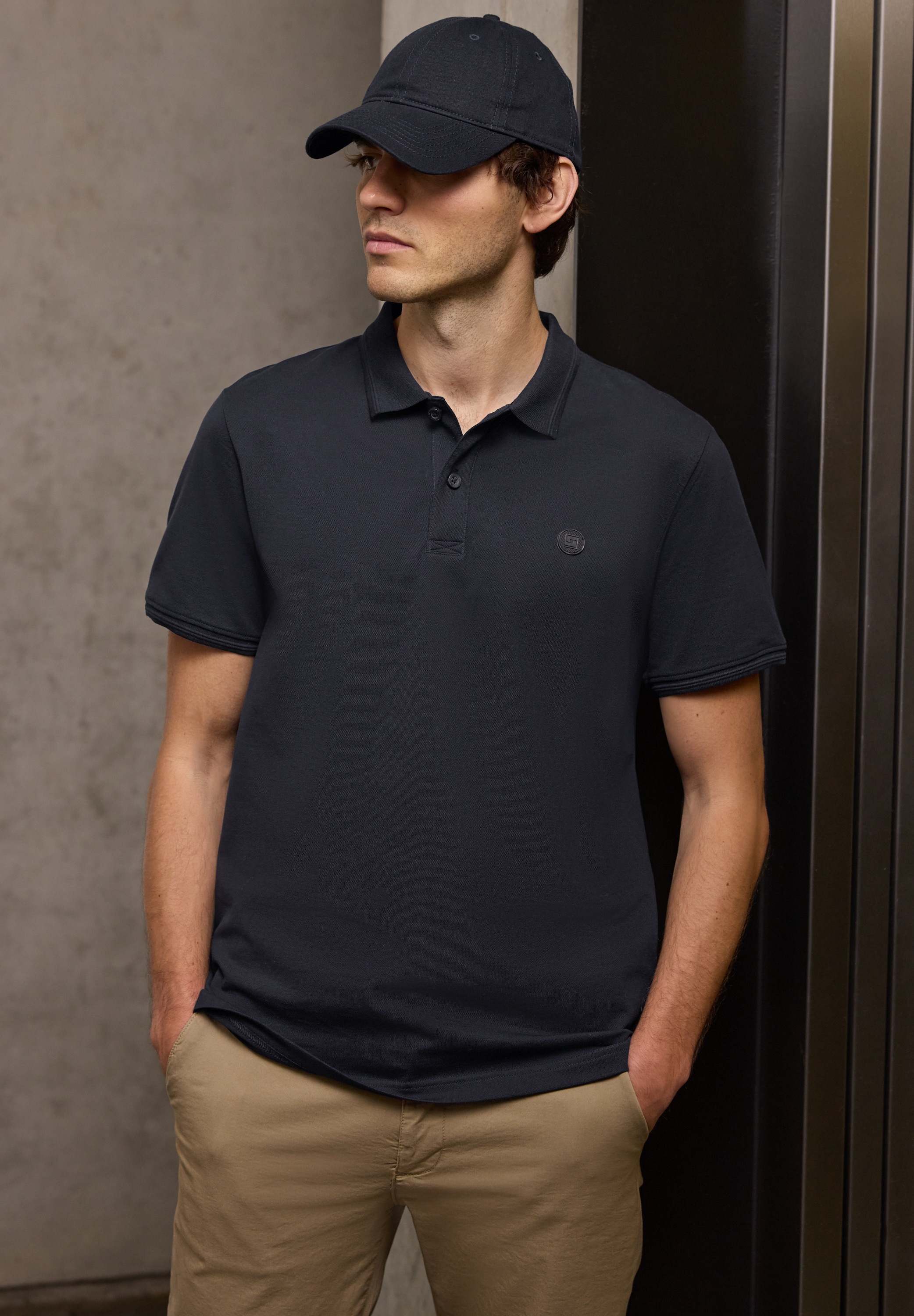 STREET ONE MEN Poloshirt aus Baumwolle mit Stretchante günstig online kaufen