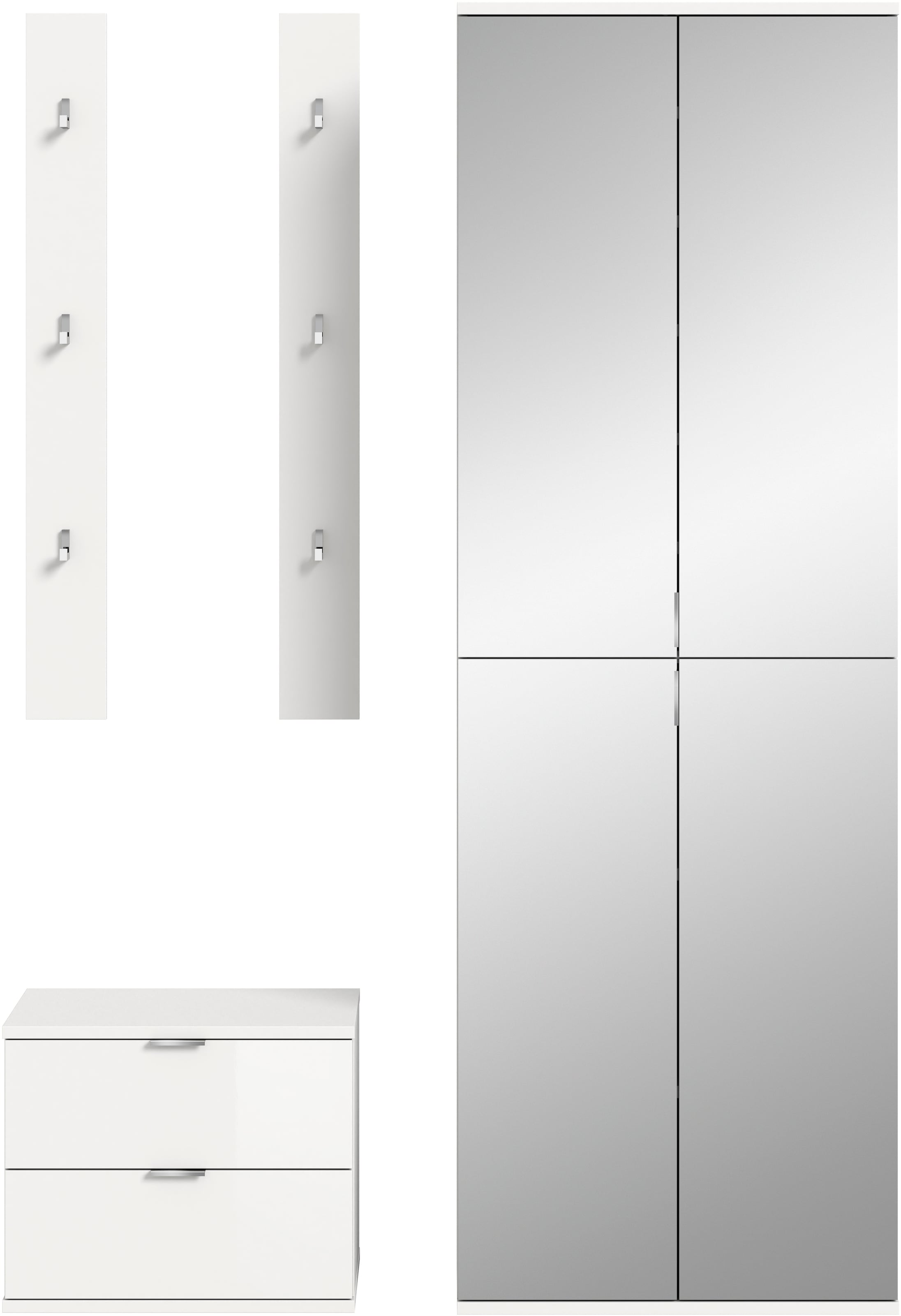INOSIGN Garderoben-Set, (3 St.), Trondheim, Garderobenset 3-tlg. Breite 128, Flur, Diele, Kombination