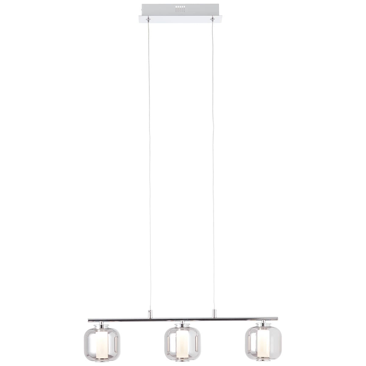 131 cm, | chromfarben/rauchglas lm, cm, flammig-flammig, 2100 warmweiß, H »Rafa«, 3 Brilliant Pendelleuchte 57 B BAUR LED