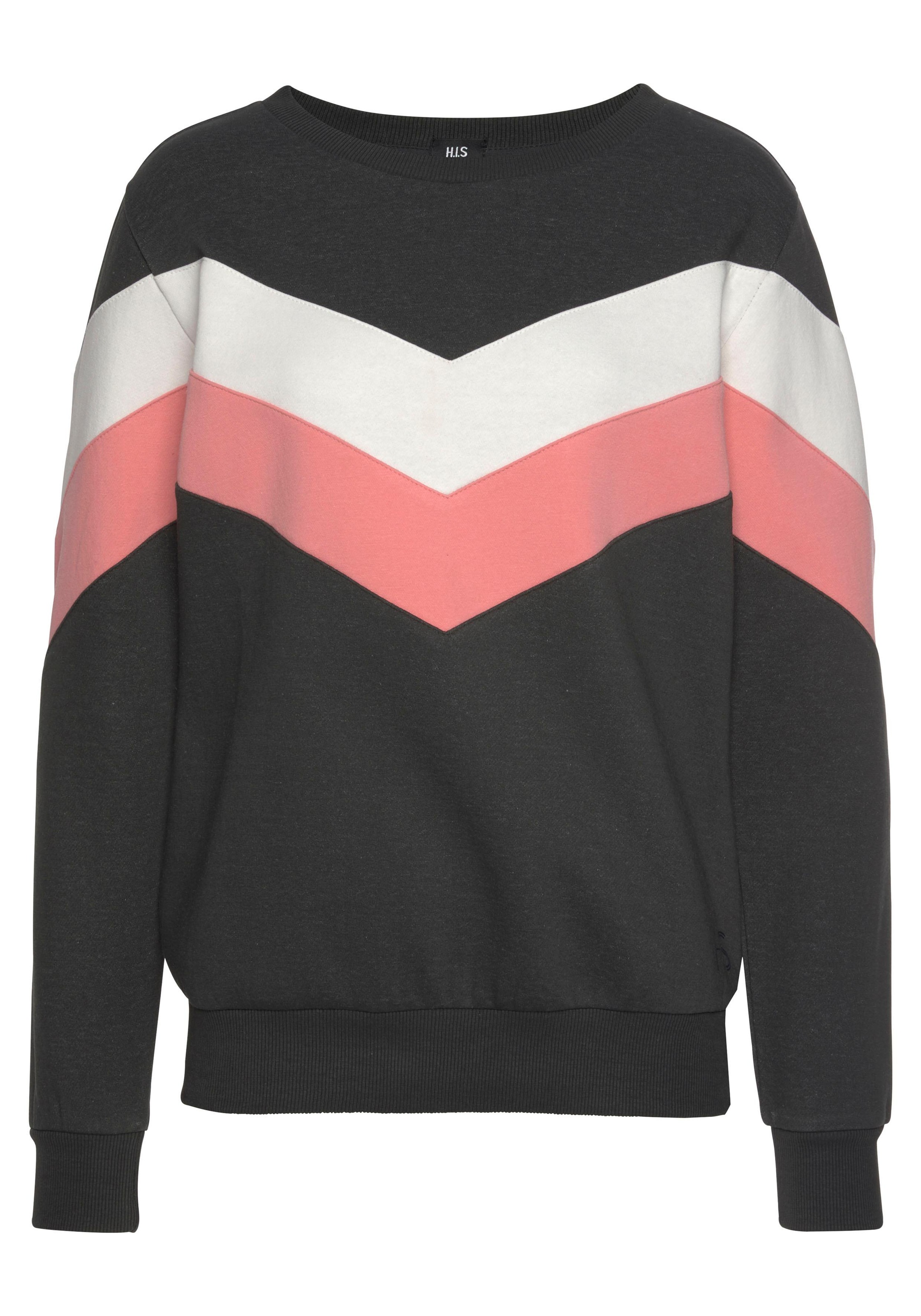 H.I.S Sweatshirt, im Colorblock-Design, Loungewear