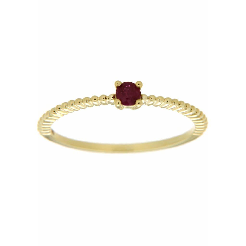 Firetti Goldring »Schmuck Geschenk Gold 333 Damenring Goldring Edelstein Farbstein«, mit Rubin