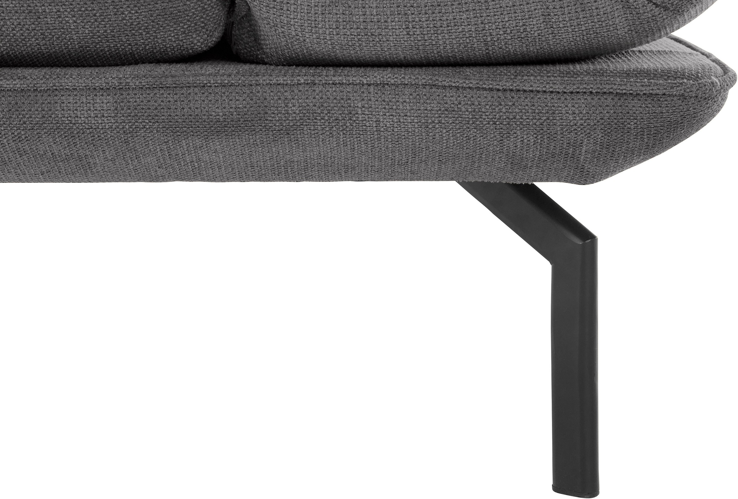 DOMO collection Ecksofa »New York L-Form«, wahlweise mit Arm- und Rückenfunktion, mit Winkelfuß aus Metall