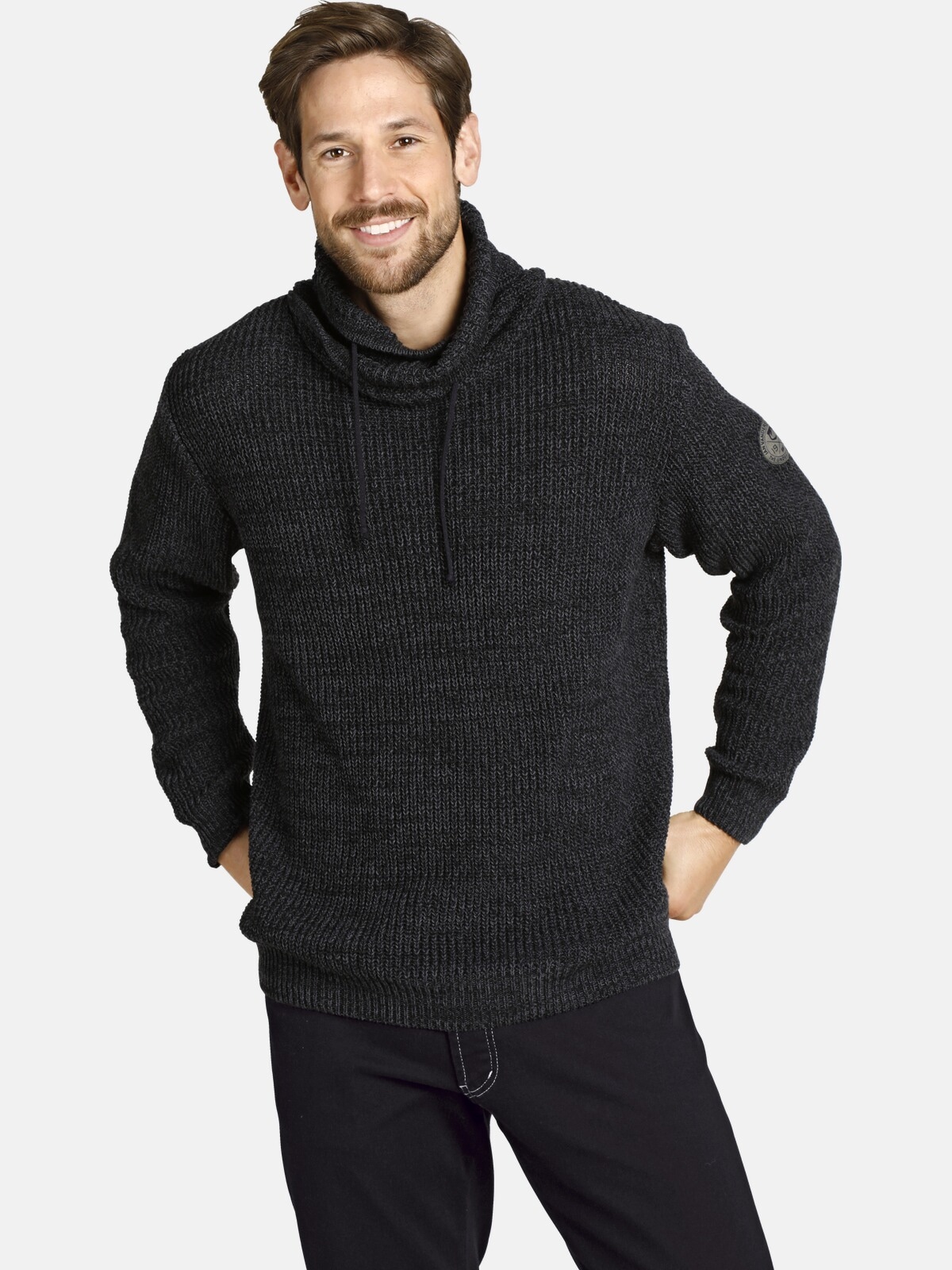 Jan Vanderstorm Strickpullover "Pullover DUMENI", mit asymmetrischem Kragen günstig online kaufen