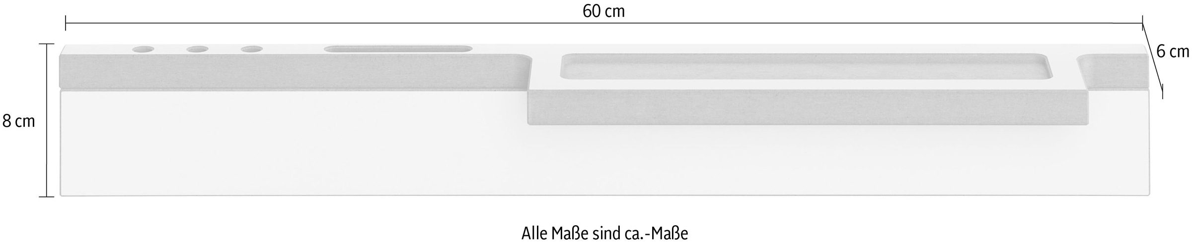 Tojo Garderobenpaneel »Tojo-grad ablage«, Breite 160 cm