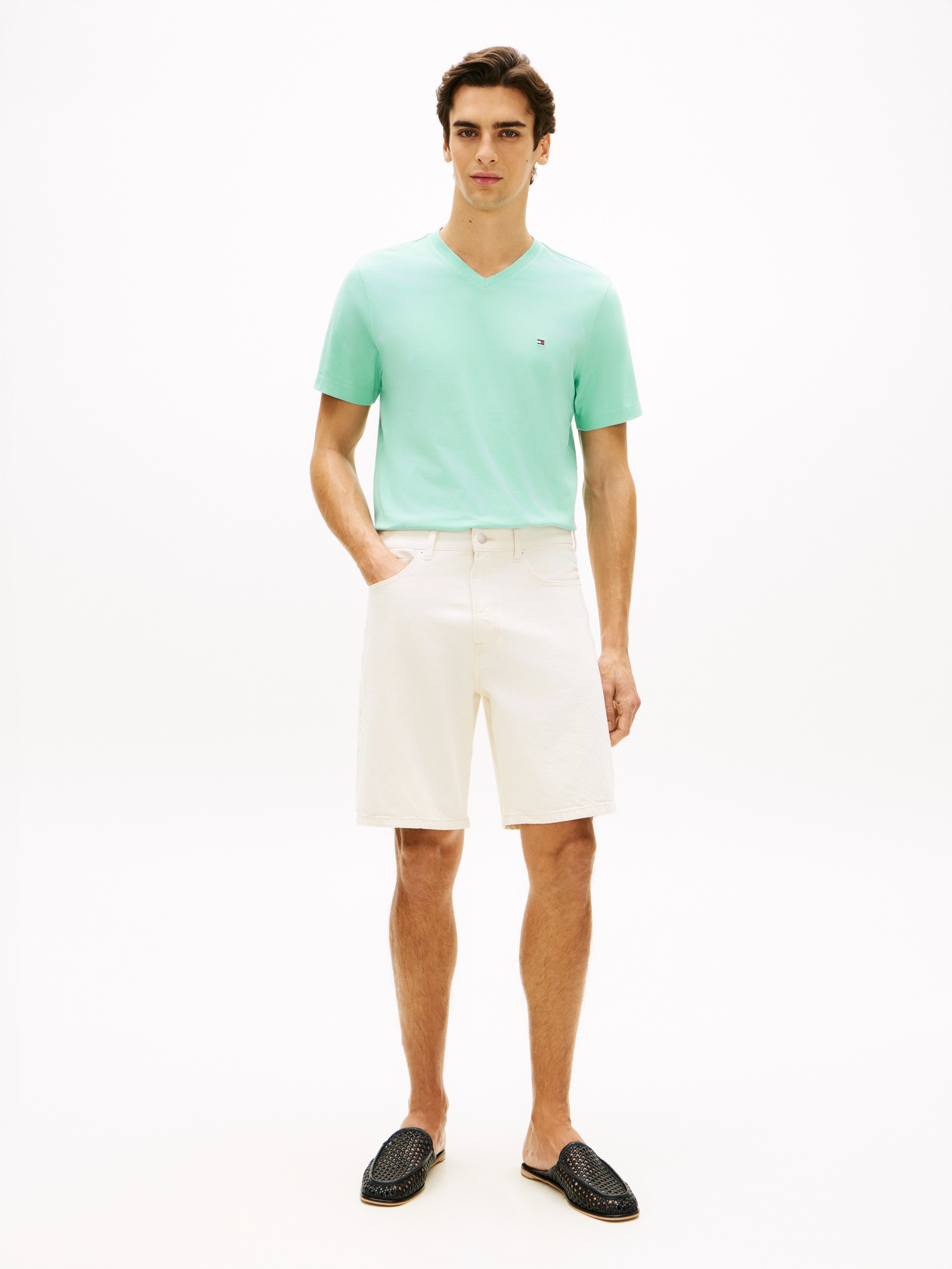 Tommy Hilfiger »ESSENTIAL V-NECK« unifarben, casual, regular fit, Baumwolle,