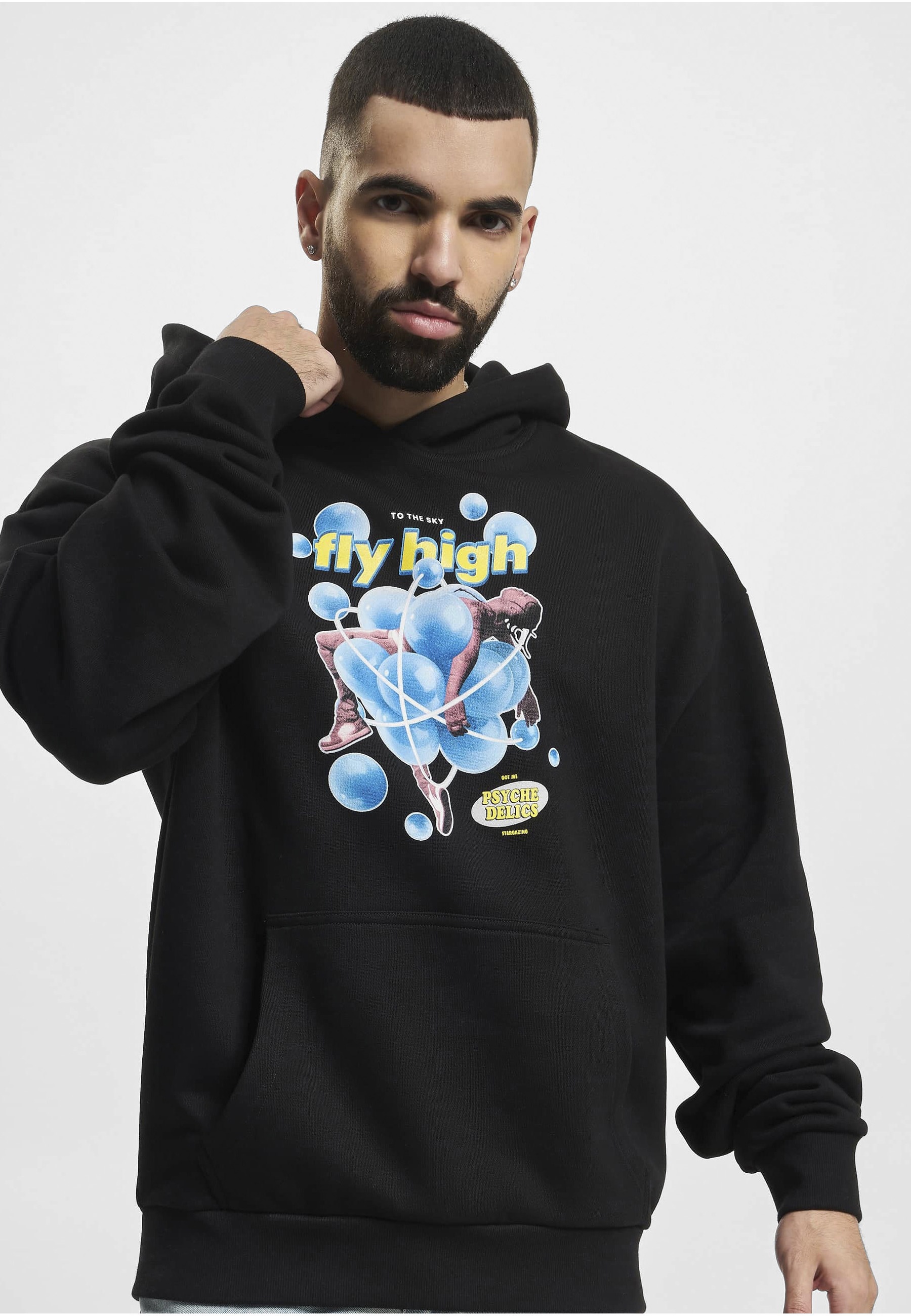 MisterTee Kapuzenpullover »MisterTee Herren Psychadellic Heavy Oversize Hoody« 1 Stk.