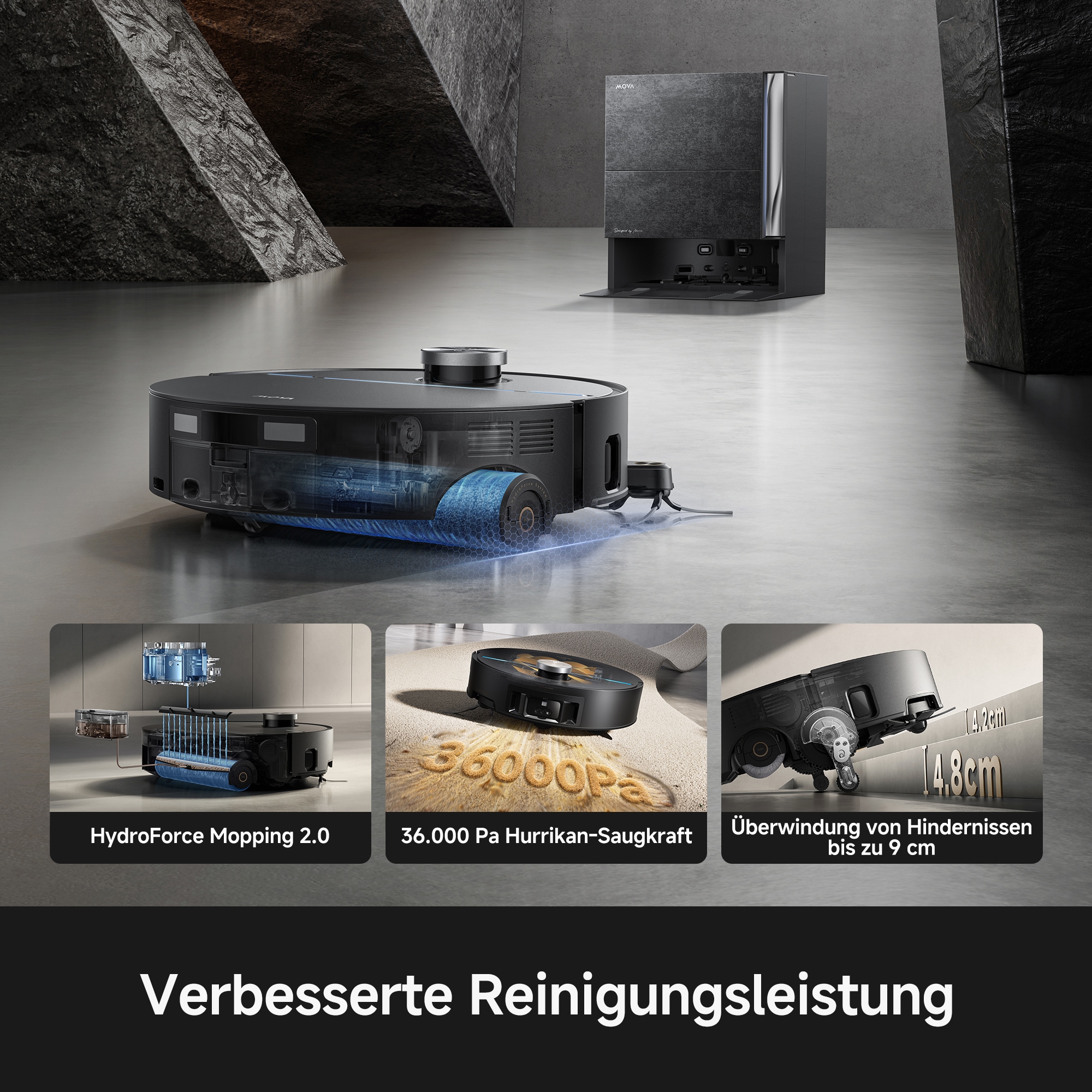 Mova Nass-Trocken-Saugroboter »Z70 Ultra Roller Complete« Red Dot Award-Gewinner 2026
