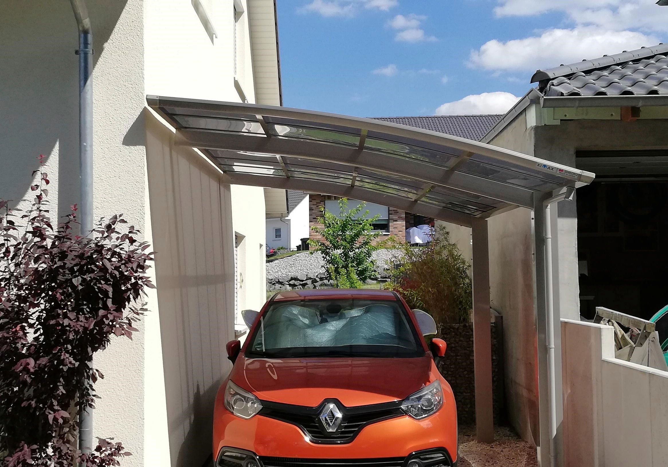 Ximax Einzelcarport »Portoforte Typ 80 Standard-Edelstahl-Look«, Aluminium, 254 cm, edelstahlfarben, Aluminium