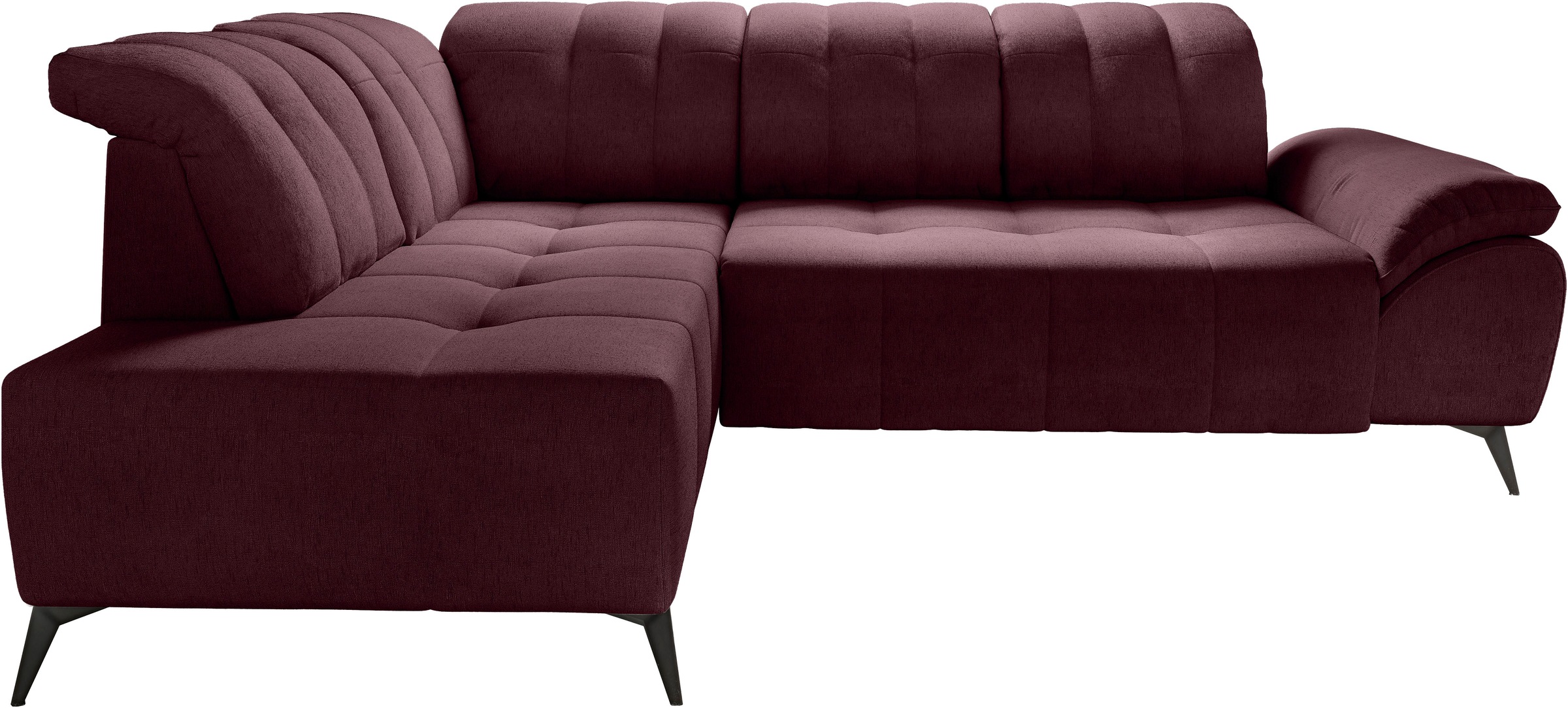 Ecksofa HOME AFFAIRE "Fiore", bordeaux, B:272cm, 100% Polyester, Sofas, Ecksofa 4