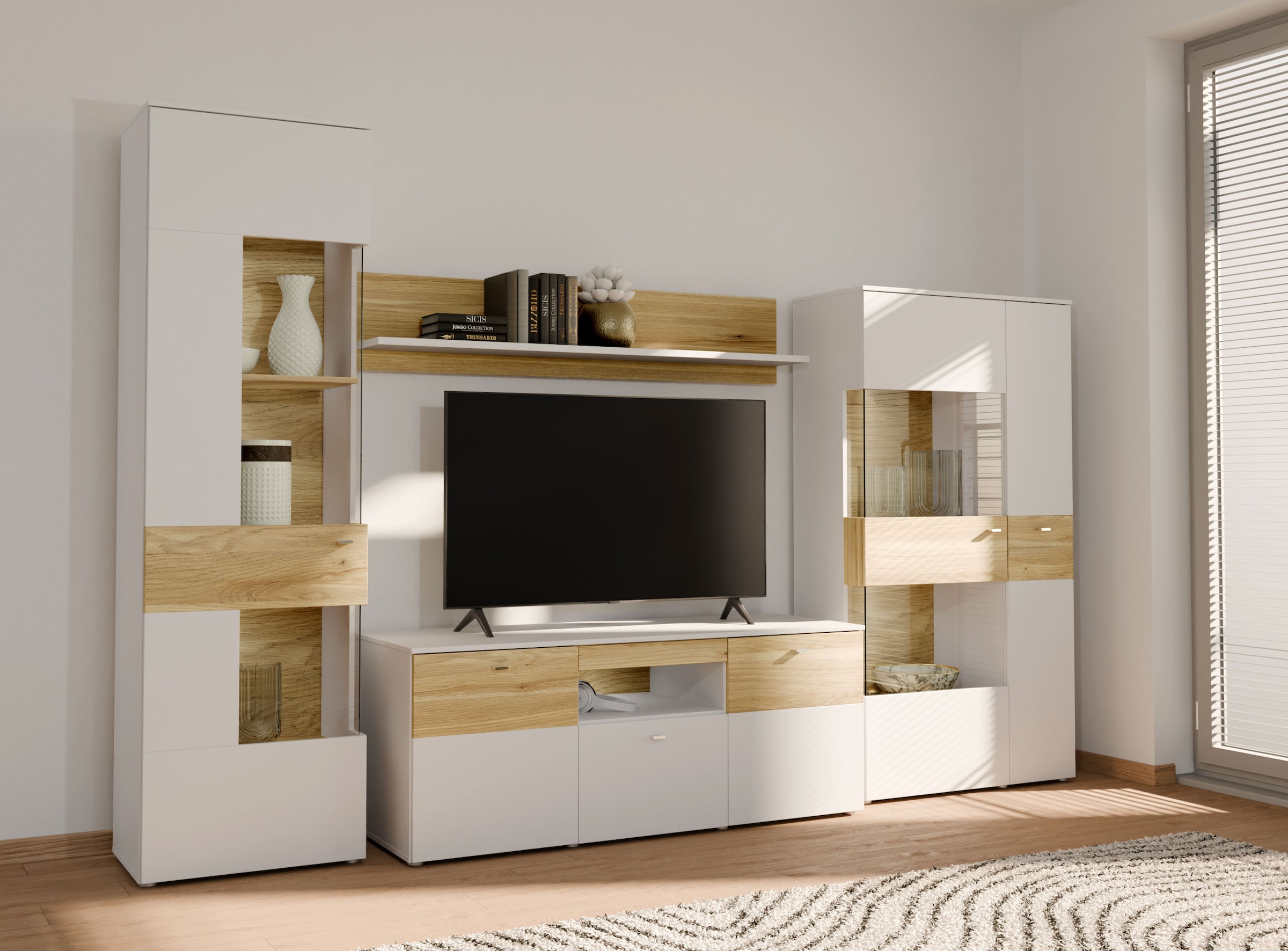 FORTE Wandboard »Como«, Wandregal, zweifarbig,klare Linien, einfache Montage