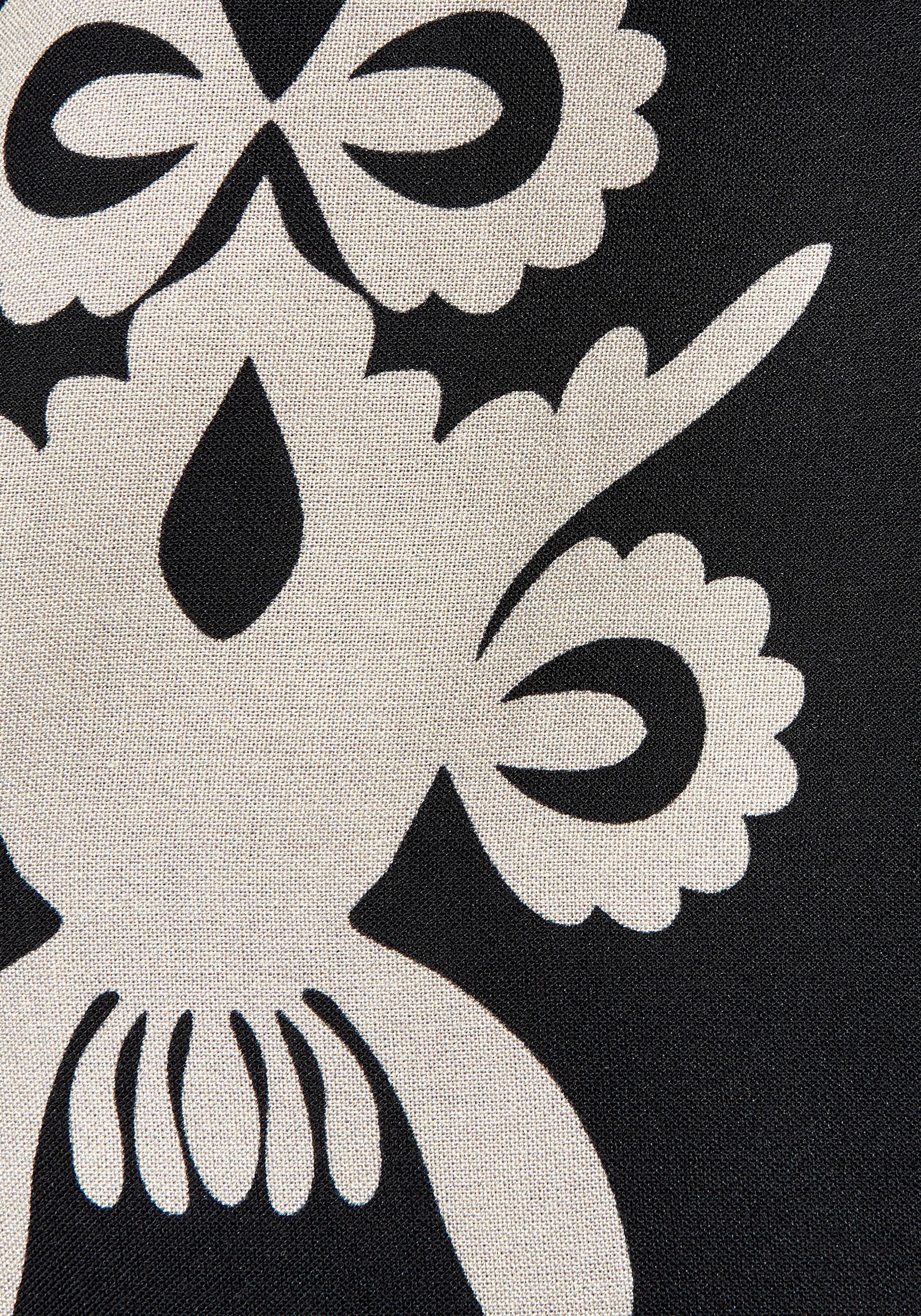 LASCANA Midikleid, aus gewebter Viskose mit Ethnodruck