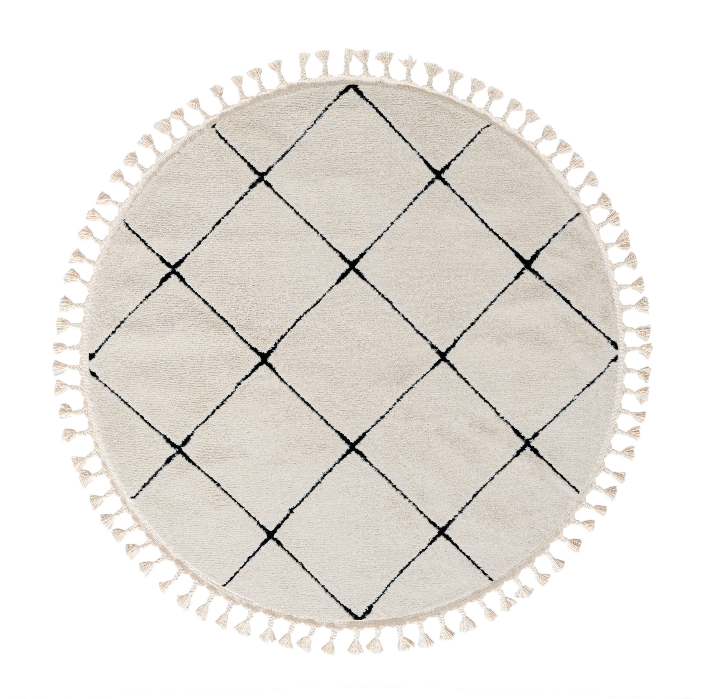 Myflair Möbel & Accessoires Hochflor-Teppich "Moroccan Square" rund 24 mm H günstig online kaufen