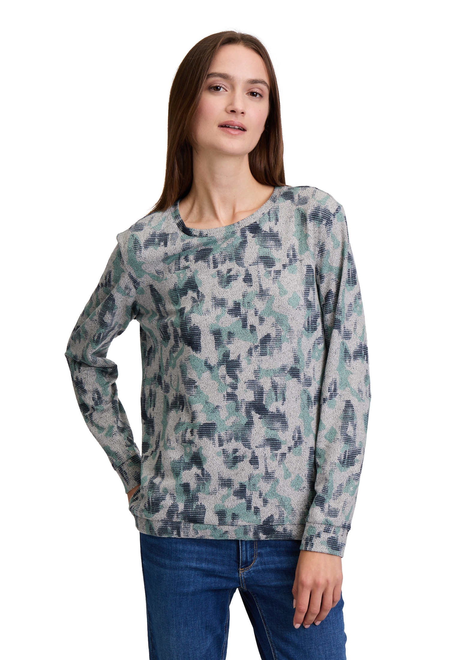 Betty&Co Kurzarmshirt "Damen Casual-Shirt mit Tunnelzug", 1 Stk. Druck günstig online kaufen