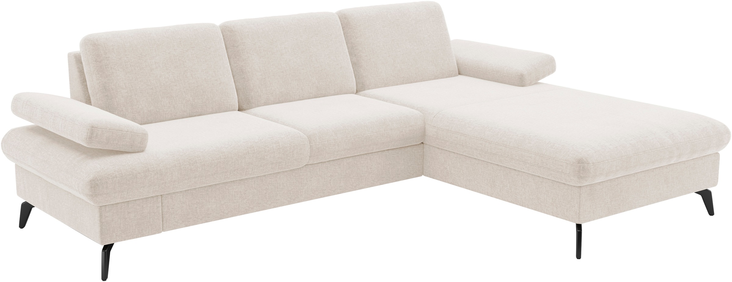 sit&more Ecksofa »Morris Jubi, L-Form«, inkl. Armteilfunktion und 1 Zierkissen, wahlweise mit Bettfunktion