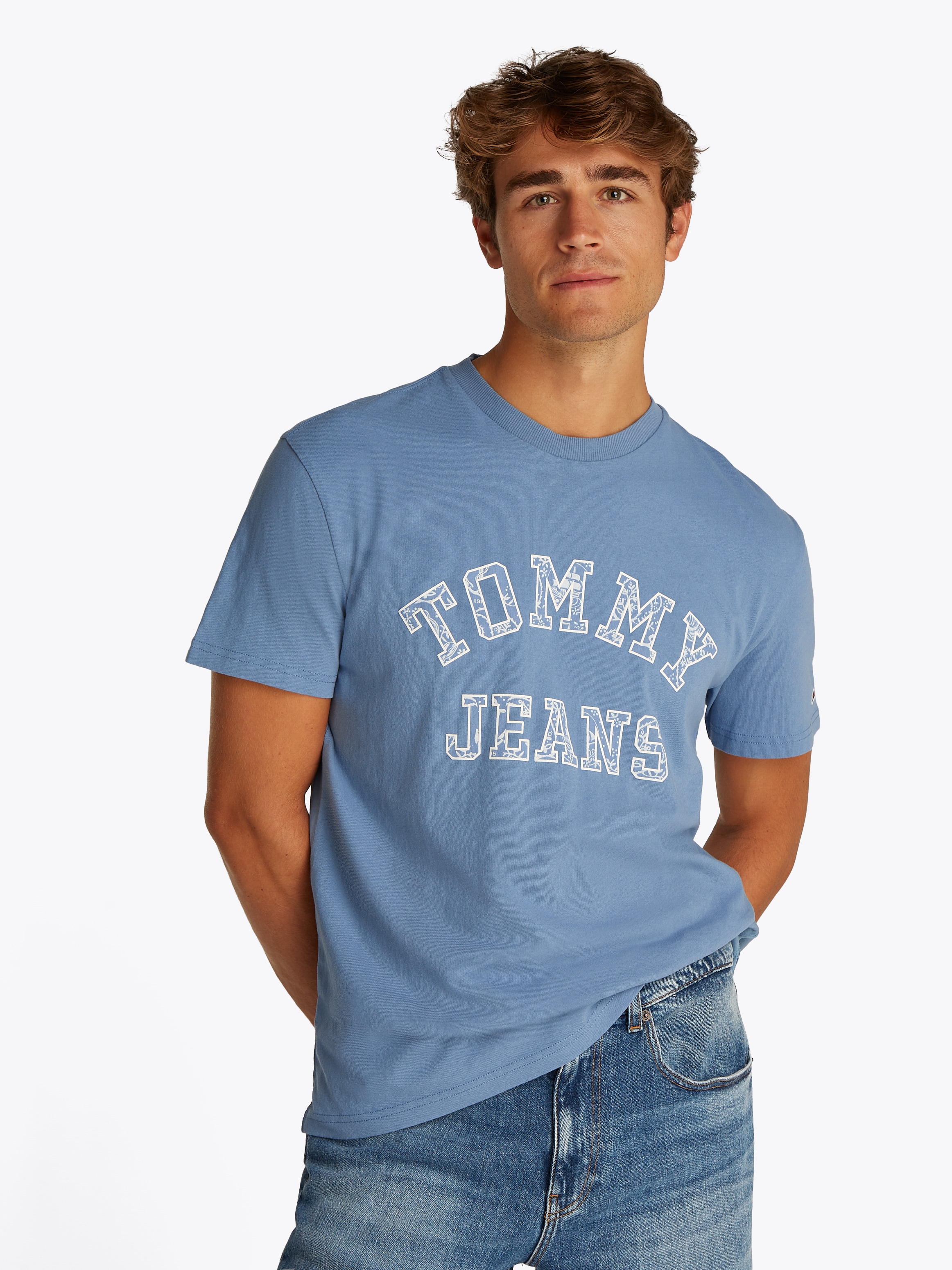 Tommy Jeans T-Shirt "TJM REG PAISLEY COLLEGE TEE EXT" günstig online kaufen