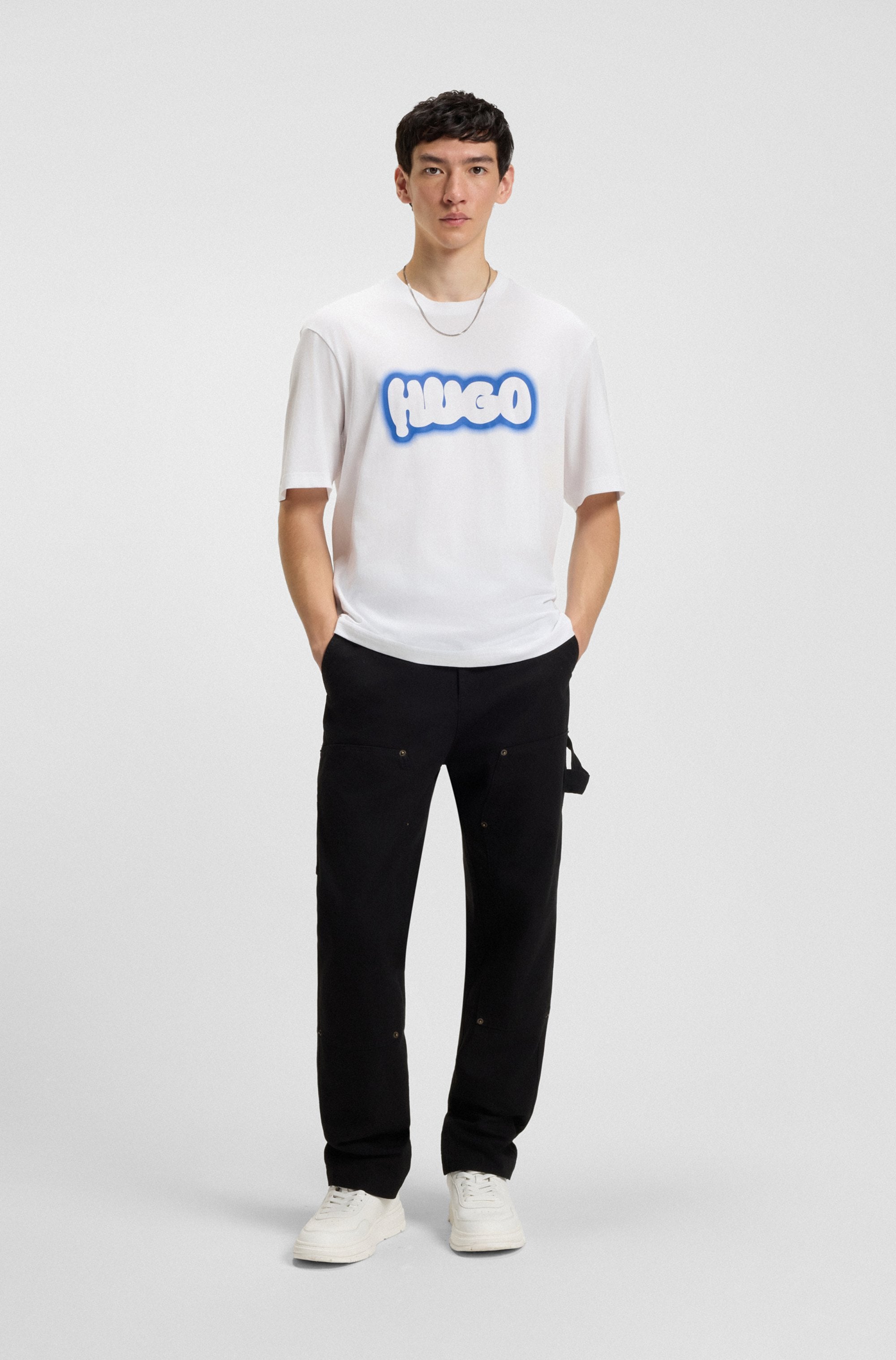 HUGO Blue T-Shirt »Nulibax«, Rundhalsausschnitt, regular fit, Logoprint