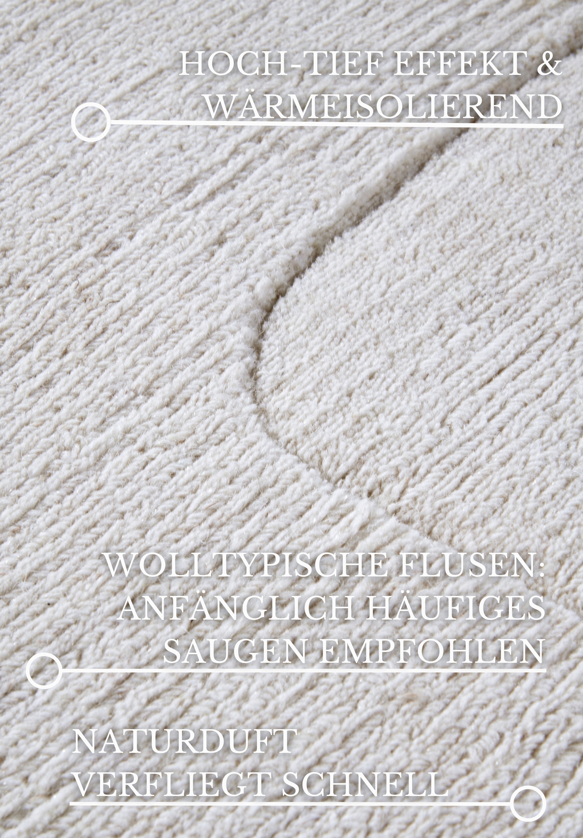 Villeroy & Boch Charlotte Wool Rug Beige 80x250cm 3
