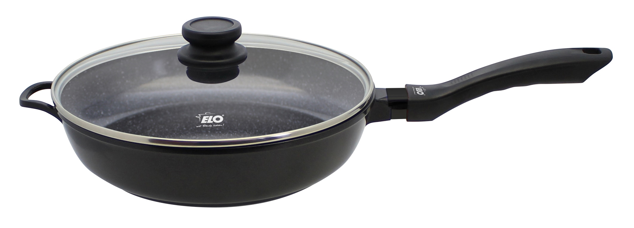 ELO Schmorpfanne "mit Glasdeckel 28cm", Ø 28cm + Höhe 13,5cm, schwarz, Pfannen, Induktion, Ø 28 cm
