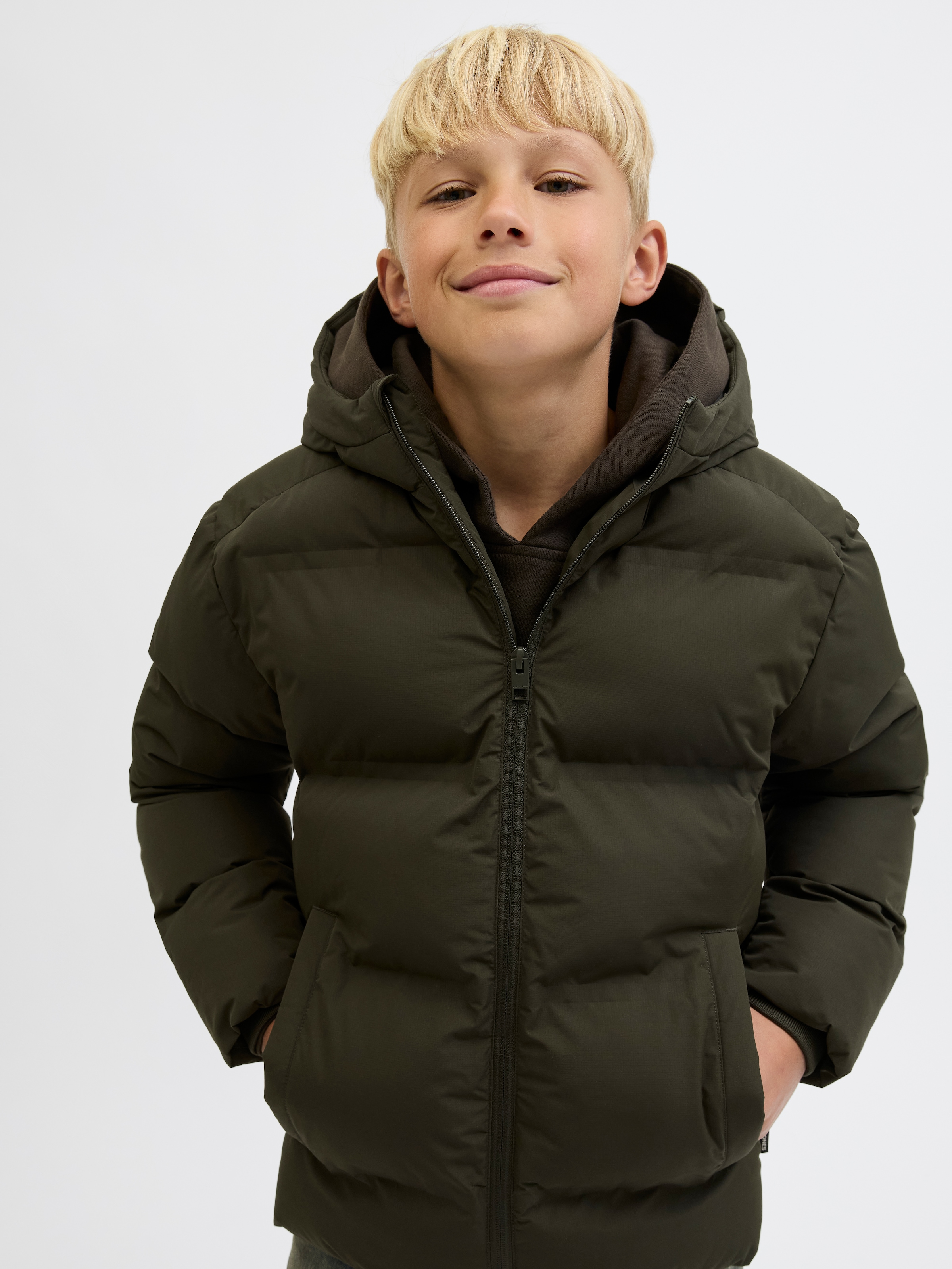 Jack & Jones Junior Steppjacke »JJESOHO PUFFER HOOD SN JNR«, mit Kapuze