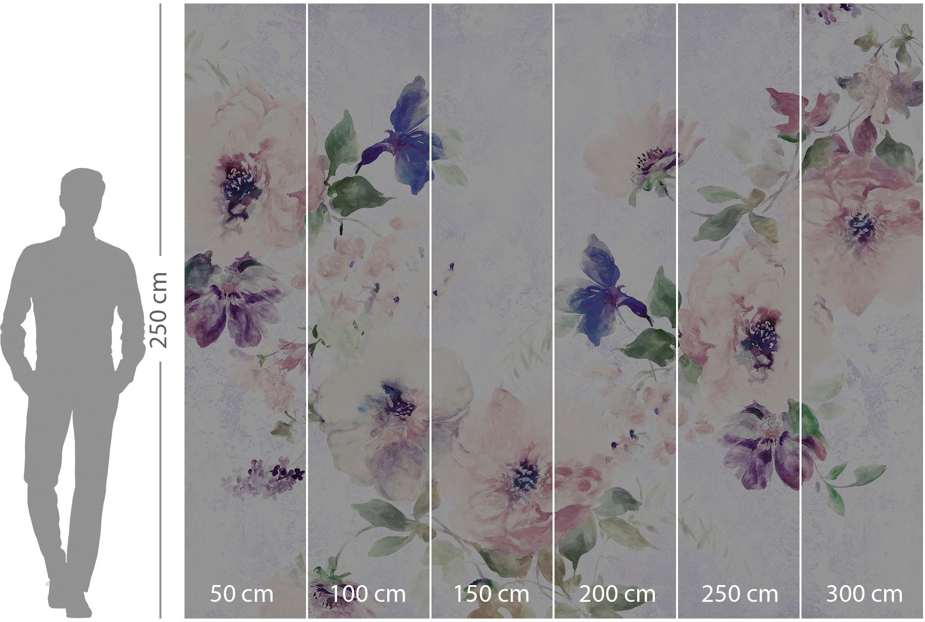 Komar Vliestapete »Digitaldruck Vlies -  Poema - Größe 300 x 250 cm« bedruckt glatt Wohnzimmer, Schlafzimmer