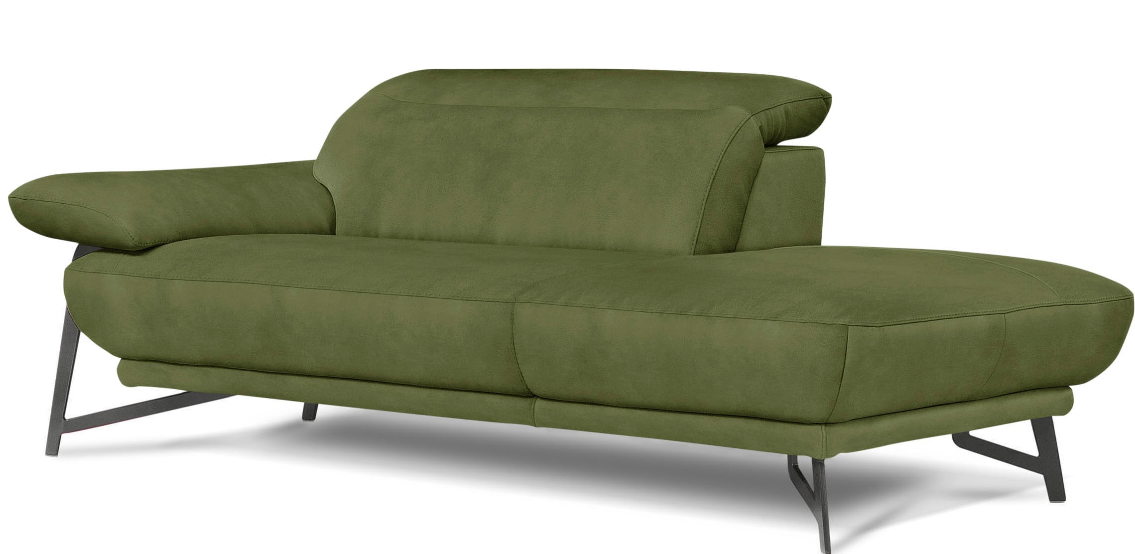 Ottomane »Anais, Designsofa mit hohem Sitzkomfort, Designfuß«, Solitärmöbel als...