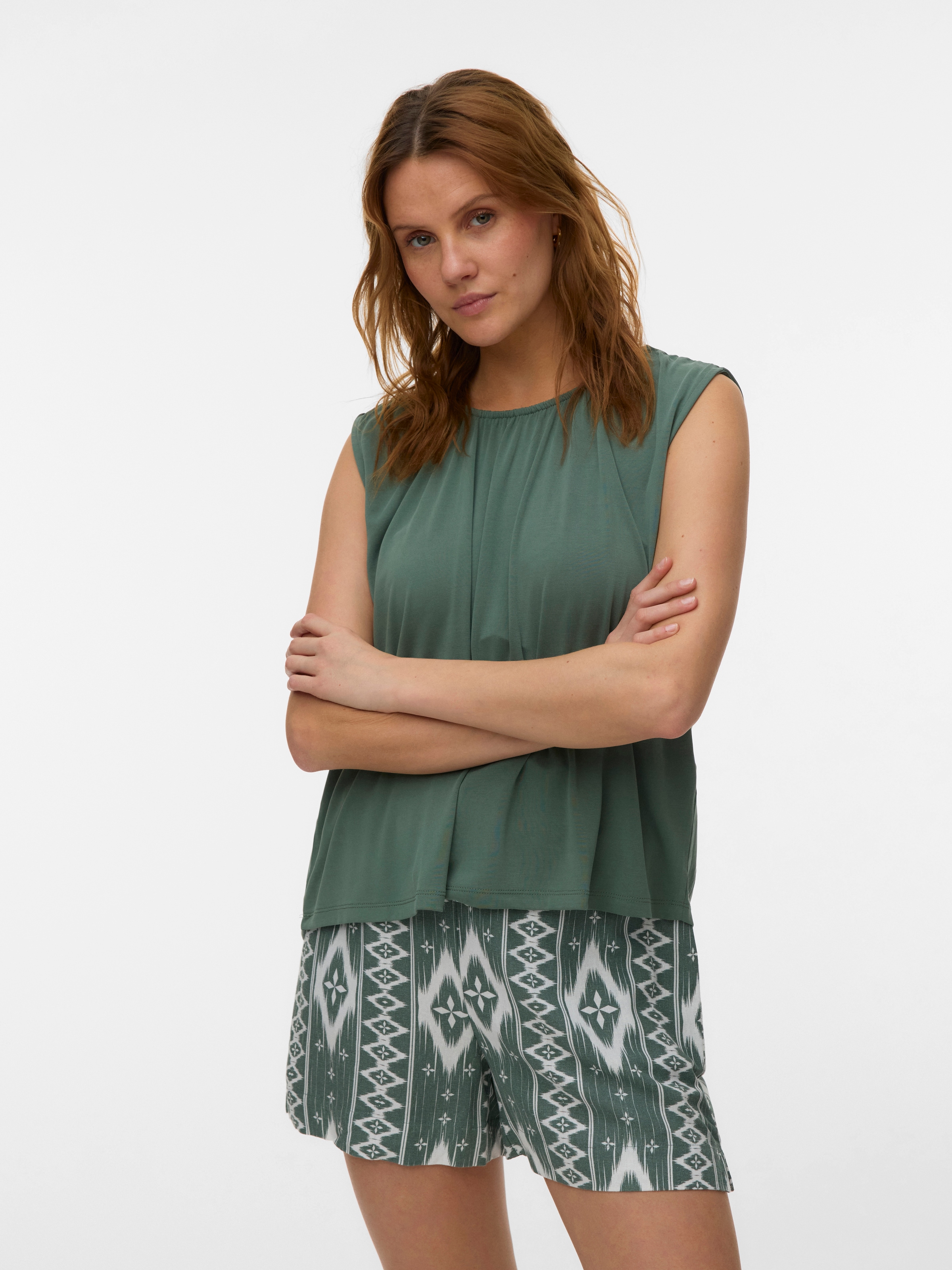 Vero Moda Shirttop »VMFILLI SL TOP JRS NOOS« Materialmix