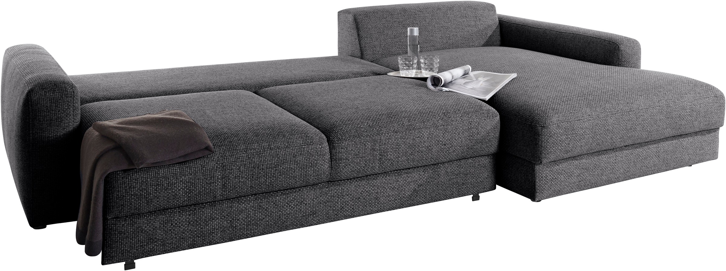 Places of Style Ecksofa »Bloomfield, bequem und elegant, L-Form«, wahlweise mit Bettfunktion und Bettkasten