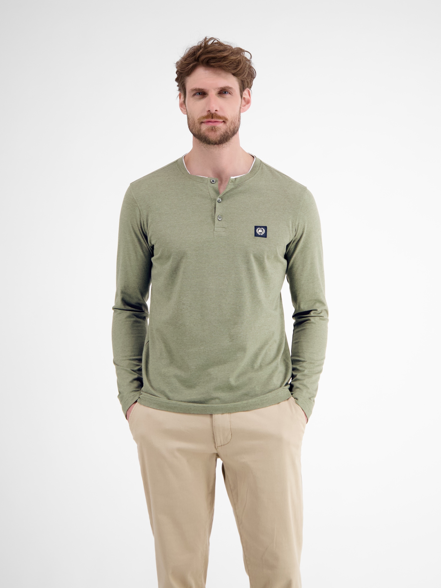 LERROS Sweatshirt "LERROS Serafino-Langarmshirt für Herren" günstig online kaufen
