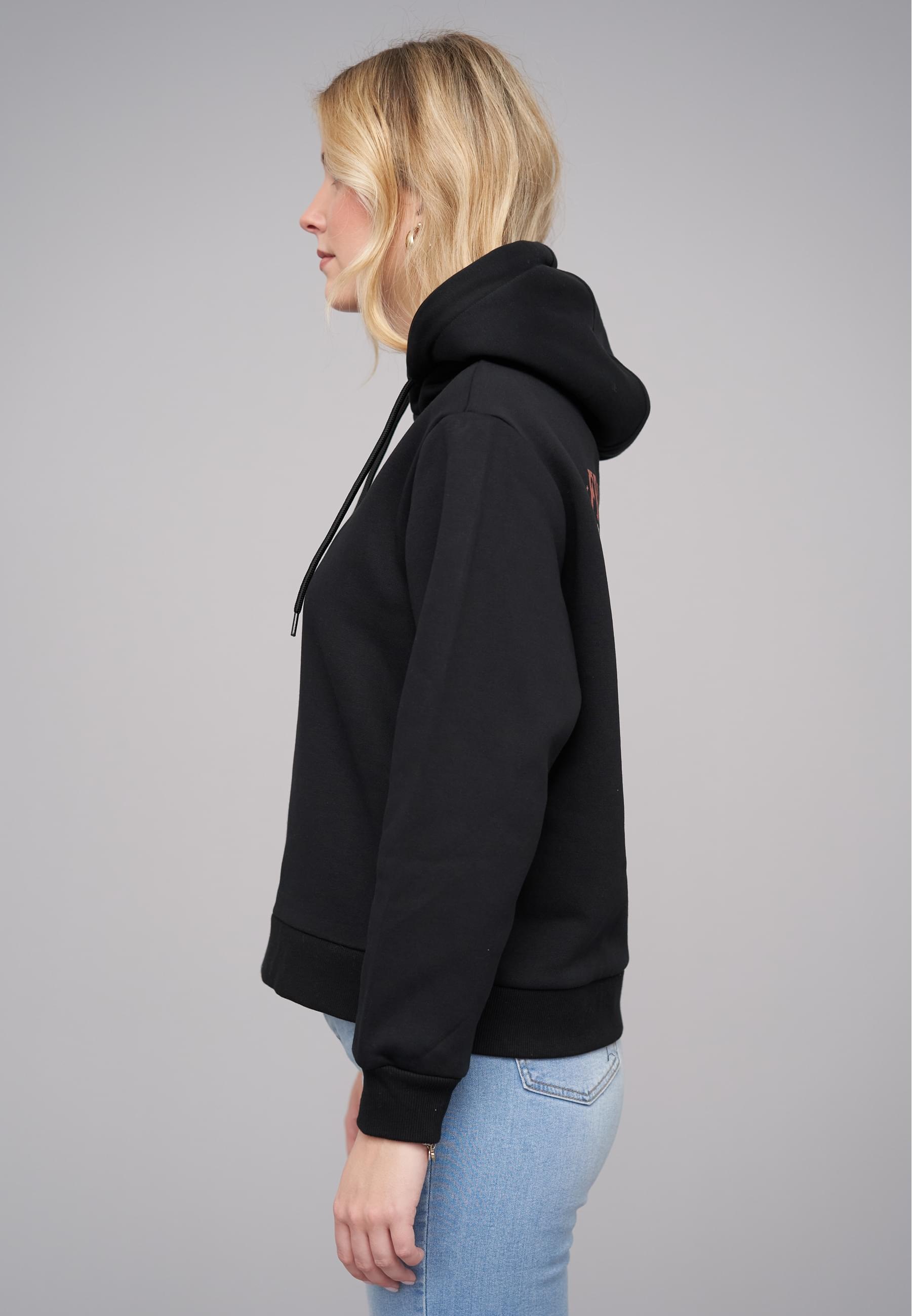 CLOUD 5IVE Kapuzenpullover »CLOUD 5IVE Ladies 77 Free Spirit Black Everyday Hoodie«, (1 tlg.)