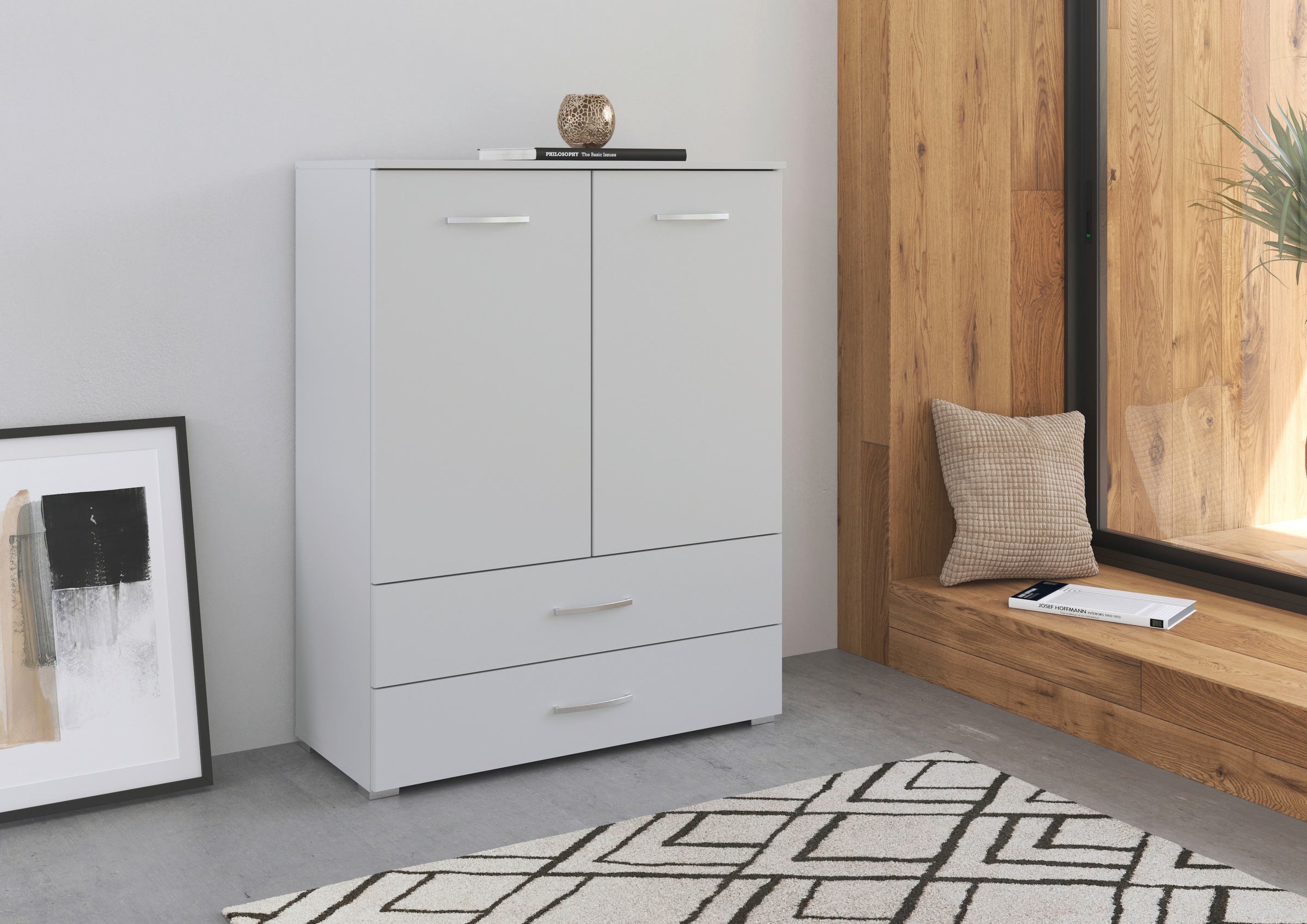 rauch Hochkommode »Pure by Aditio«, im minimalistischem Design, 2 Schubladen mit Softclose-Funktion