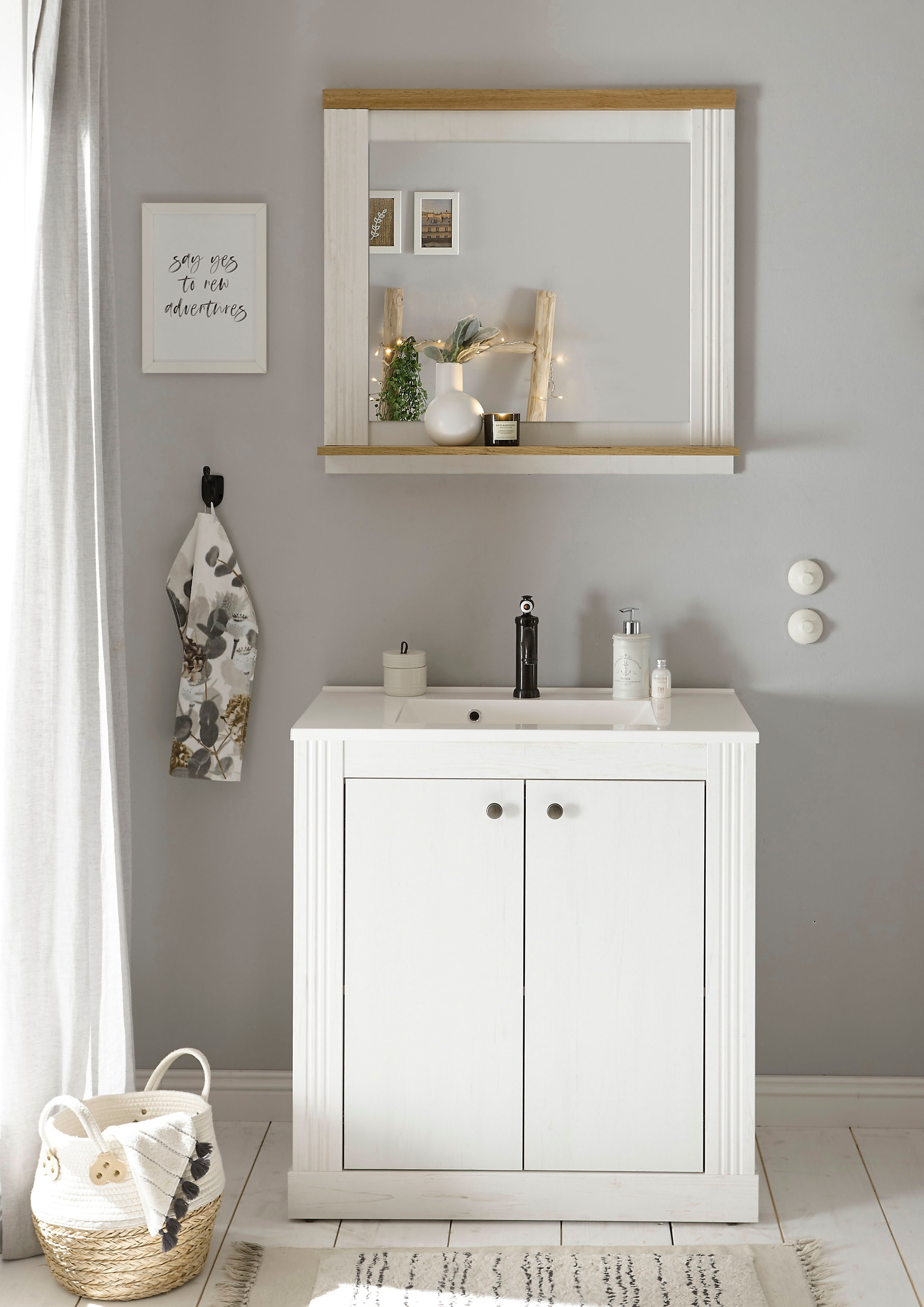 OTTO home Badmöbel-Set "WESTMINSTER, Bad im Landhausstil, 2-teiliges Badezi günstig online kaufen