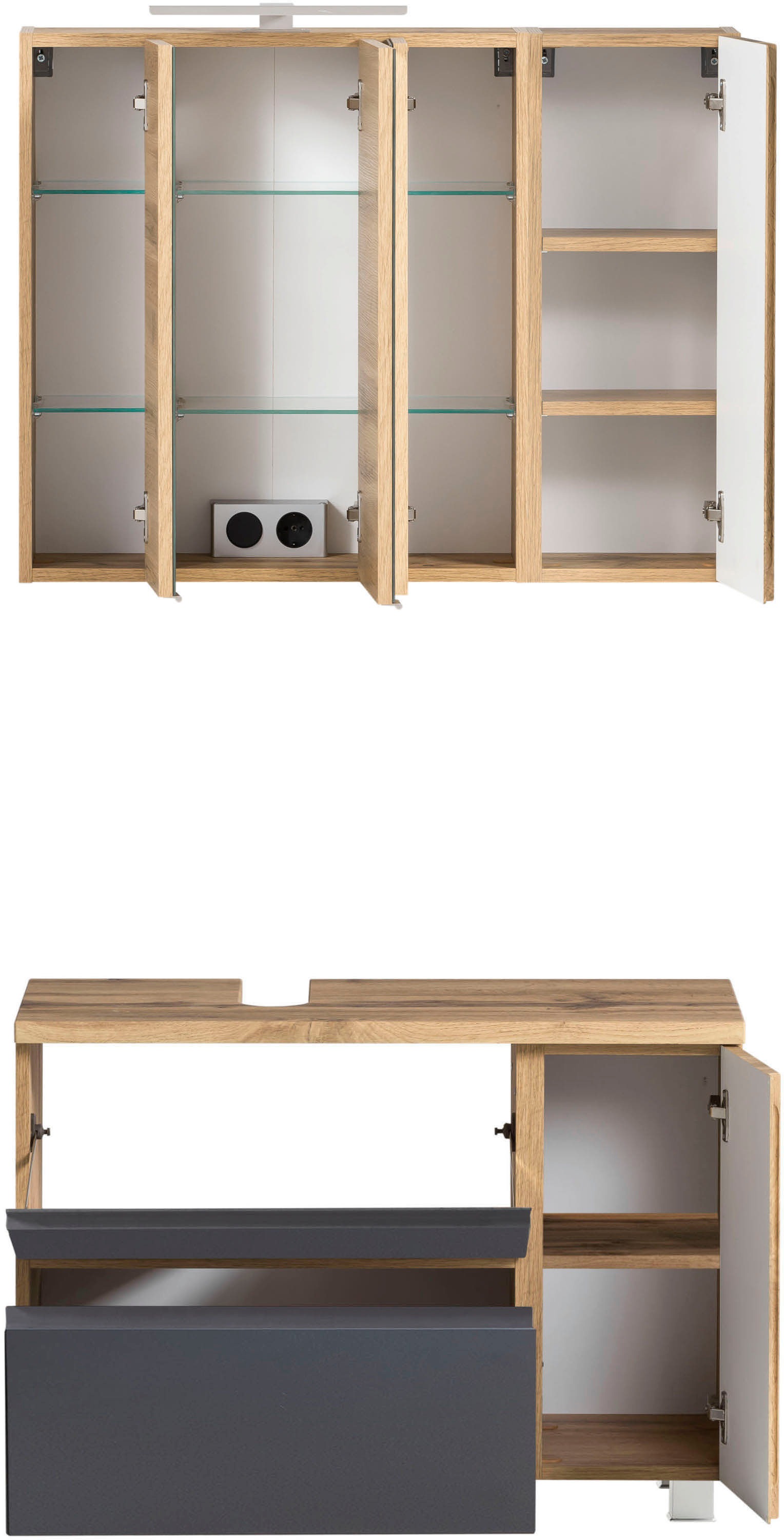 Thumbnail - welltime Badmöbel-Set "Sölden" 2 Stk. tlg.