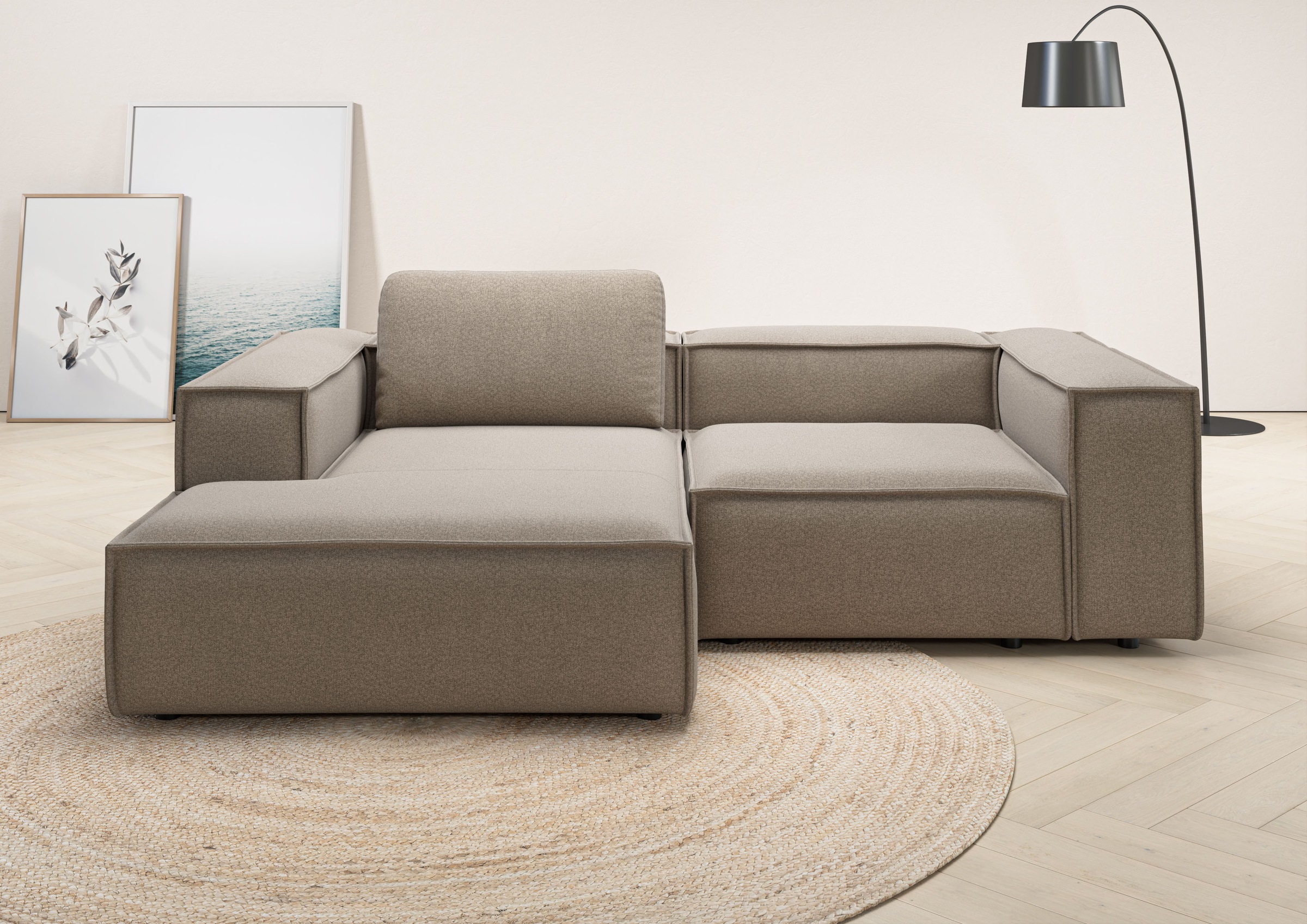 Places of Style Ecksofa "Watertown, kompakte L-Form, 246 cm breite für klei günstig online kaufen