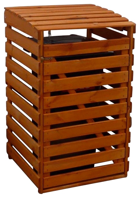 Mülltonnenbox, für 1x240 l aus Holz, BxTxH: 67x90x122 cm
