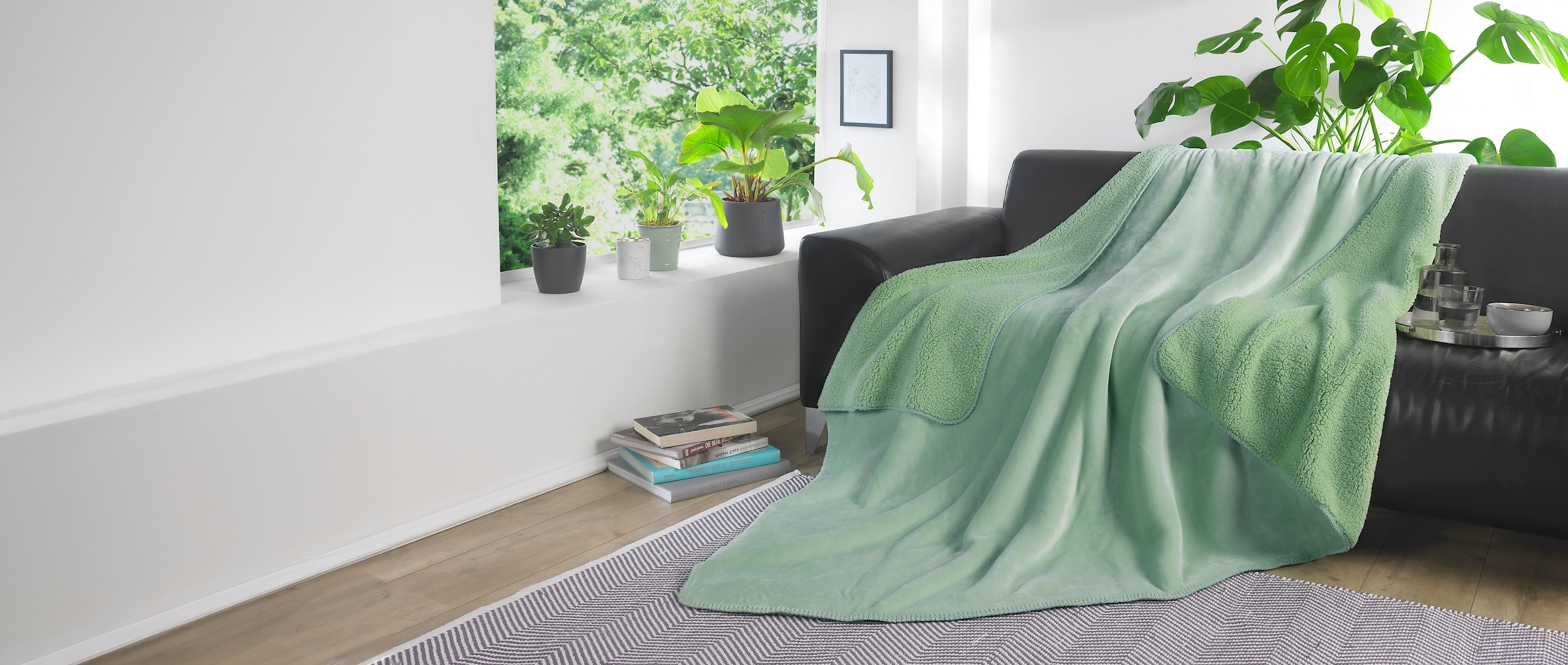 KiNZLER Wohndecke "Demi Flausch" mit Wendefunktion, weich & kuschelig günstig online kaufen